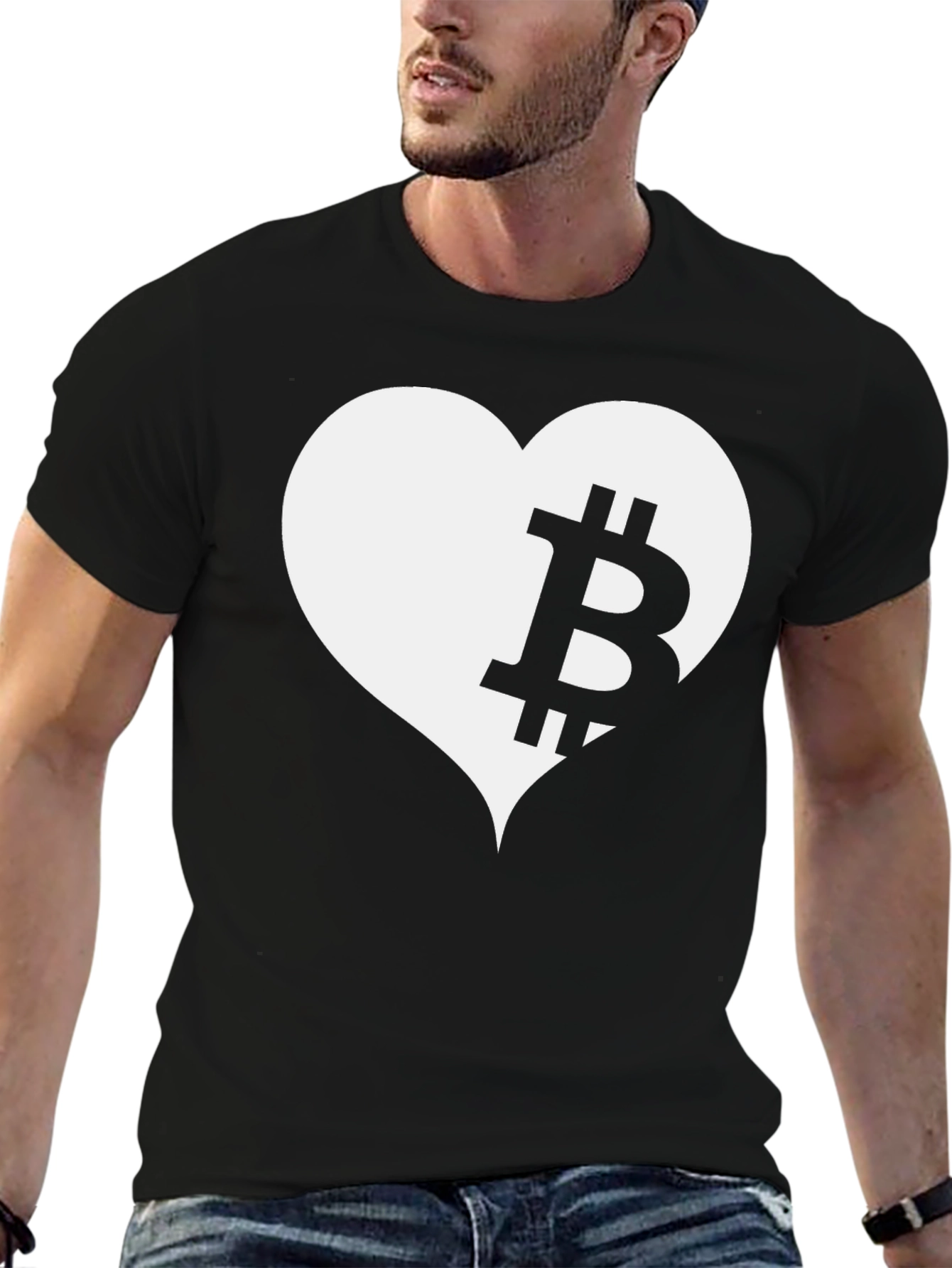 Bitcoin Heart T-Shirt - Crypto Lover Tee