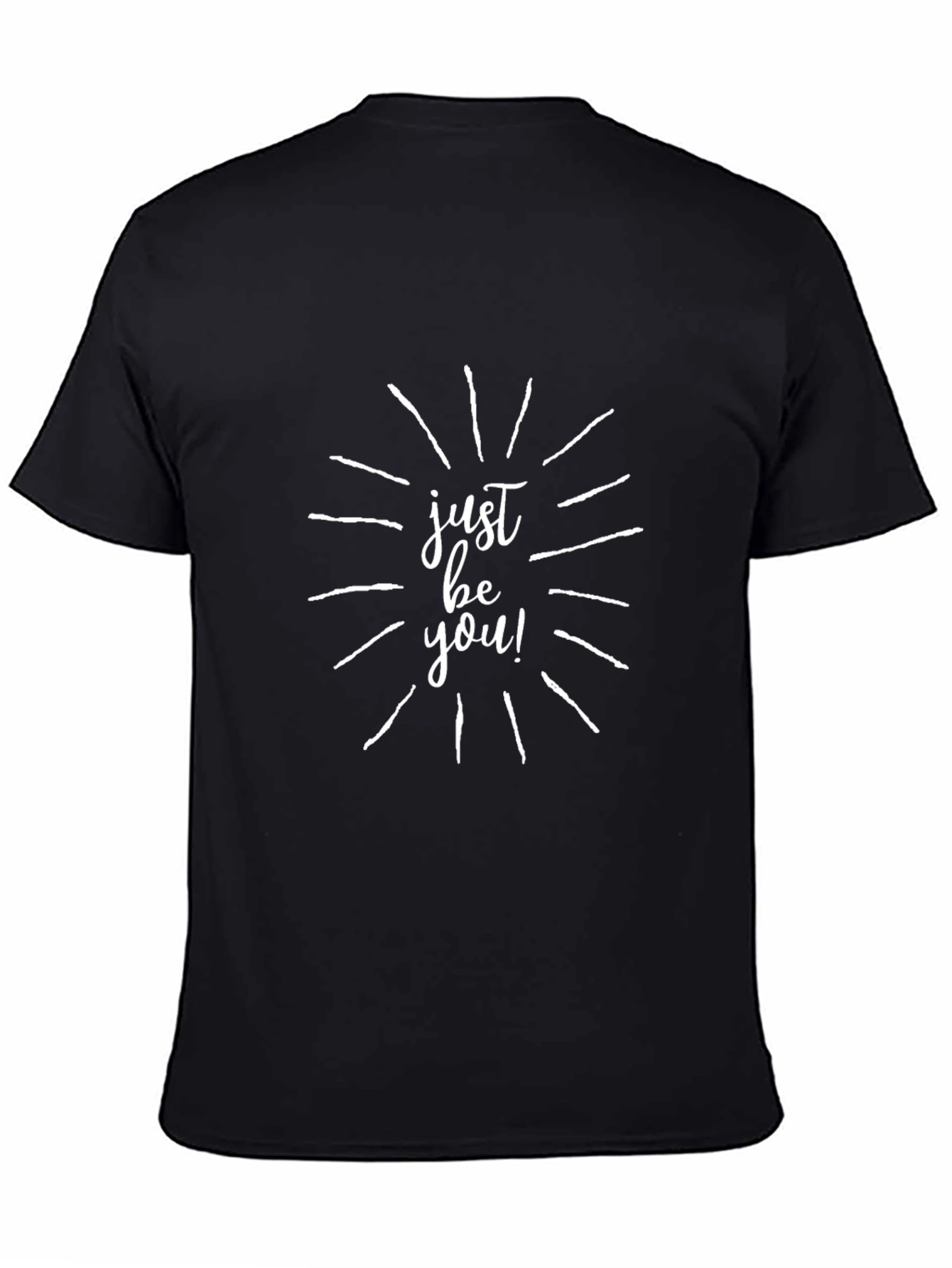 Just Be You Graphic Tee - Black Cotton T-Shirt