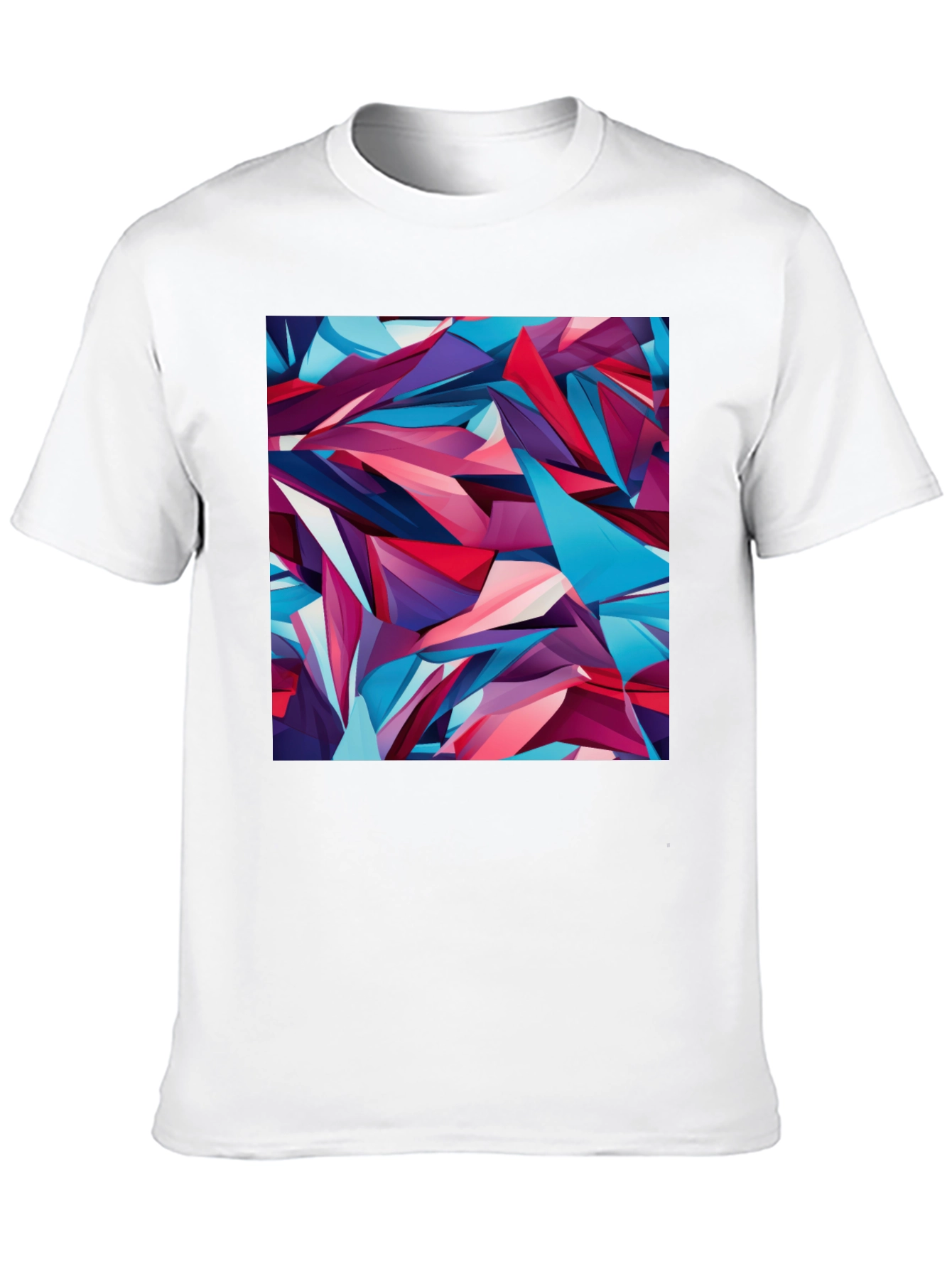 Abstract Geometric Print Black T-Shirt