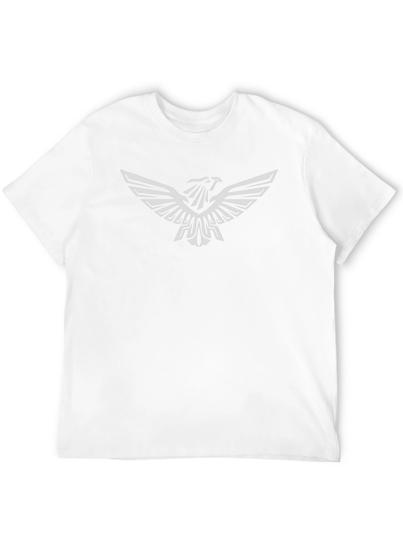 Black T-Shirt with White Eagle Design