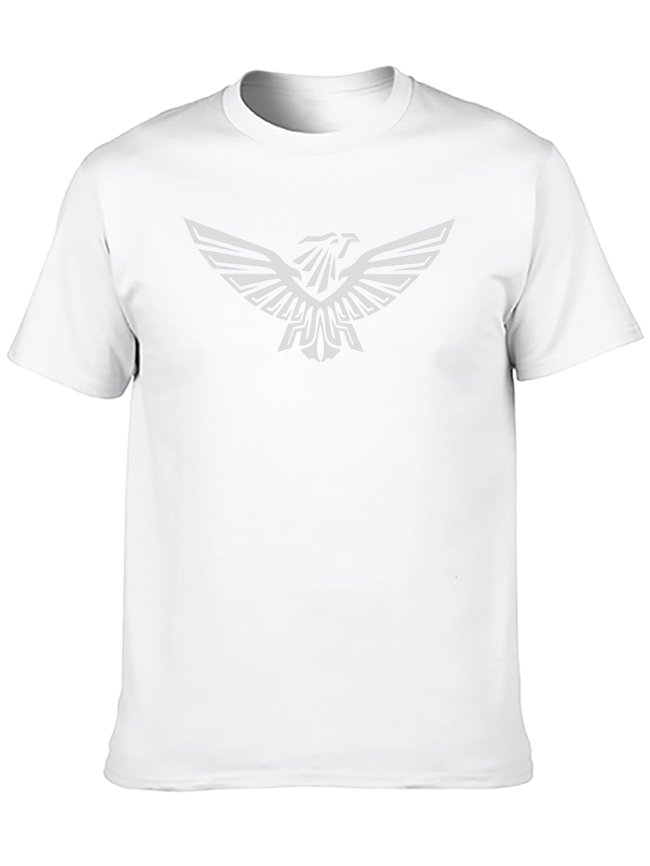 Black T-Shirt with White Eagle Design