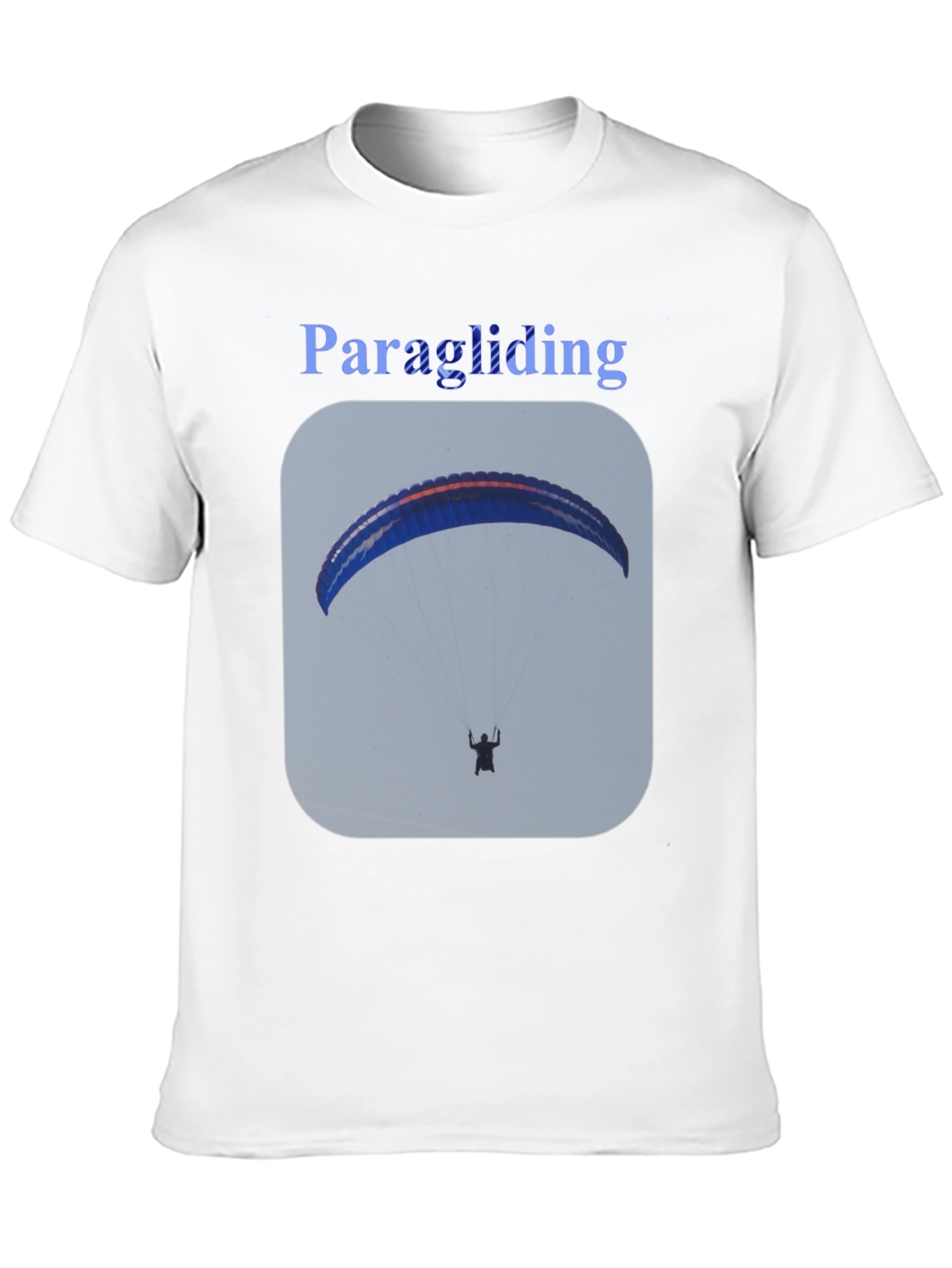 Paragliding Graphic Tee - Black Cotton T-Shirt