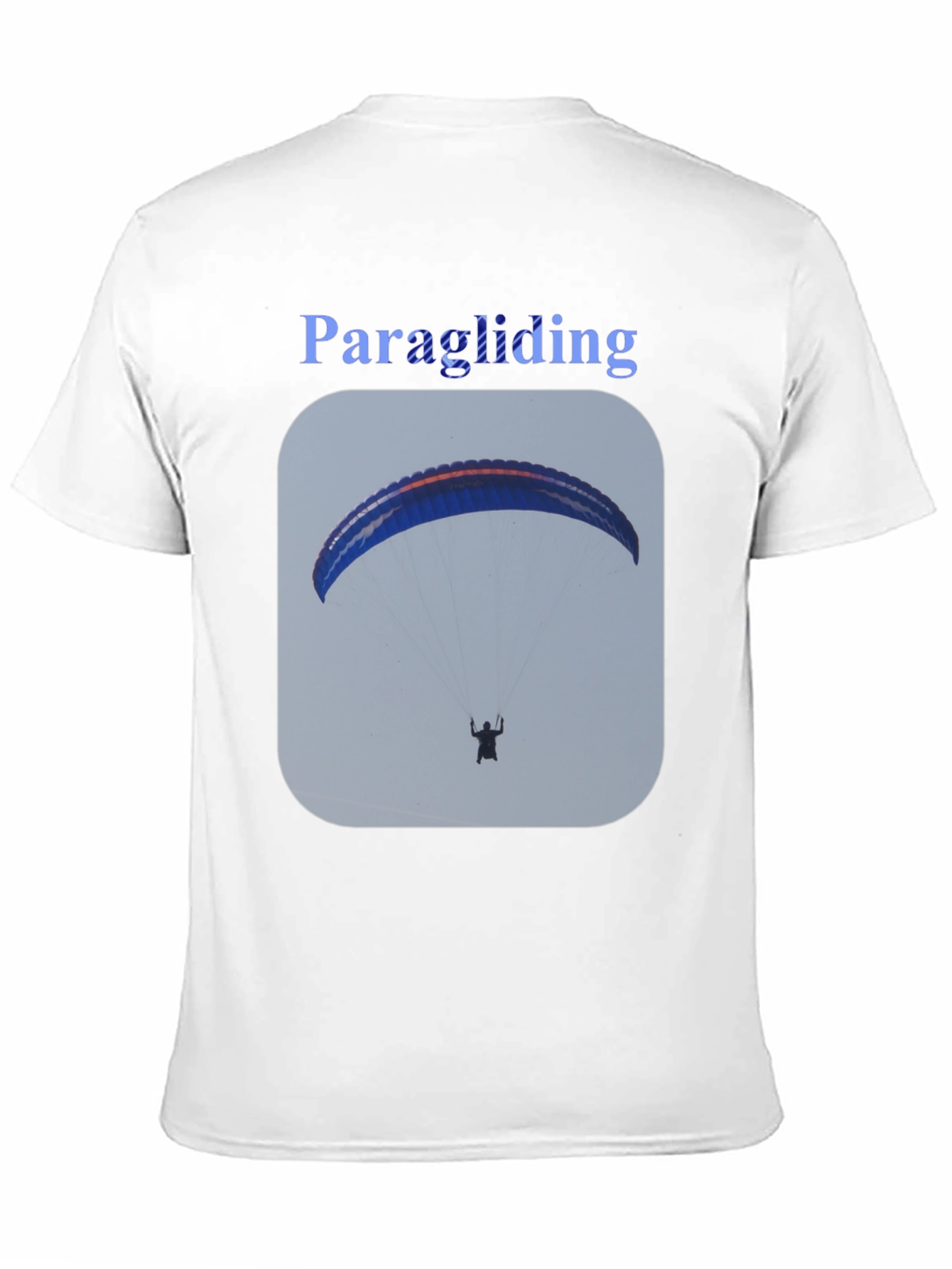 Paragliding Graphic Tee - Black Cotton T-Shirt