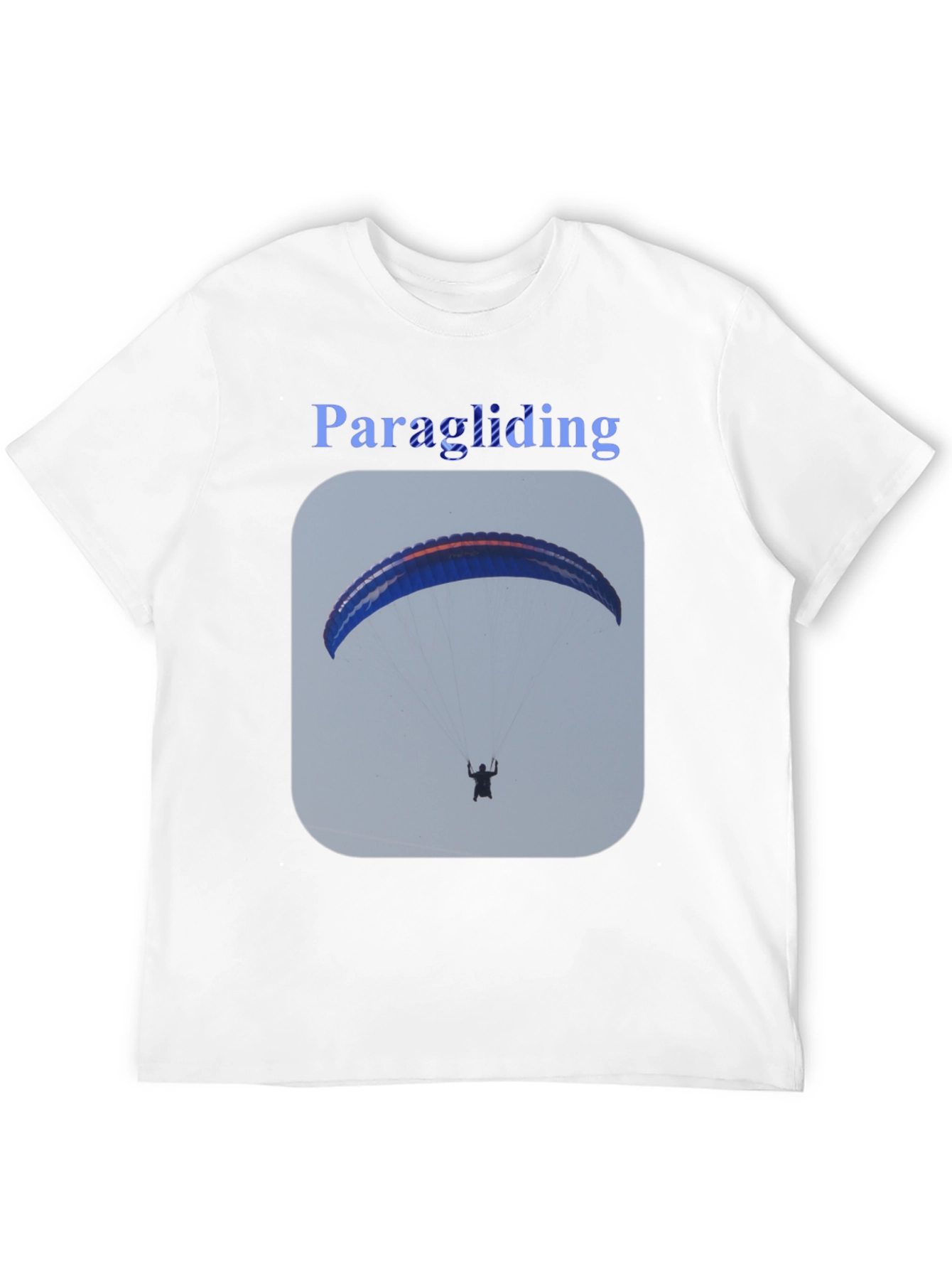 Paragliding Graphic Tee - Black Cotton T-Shirt