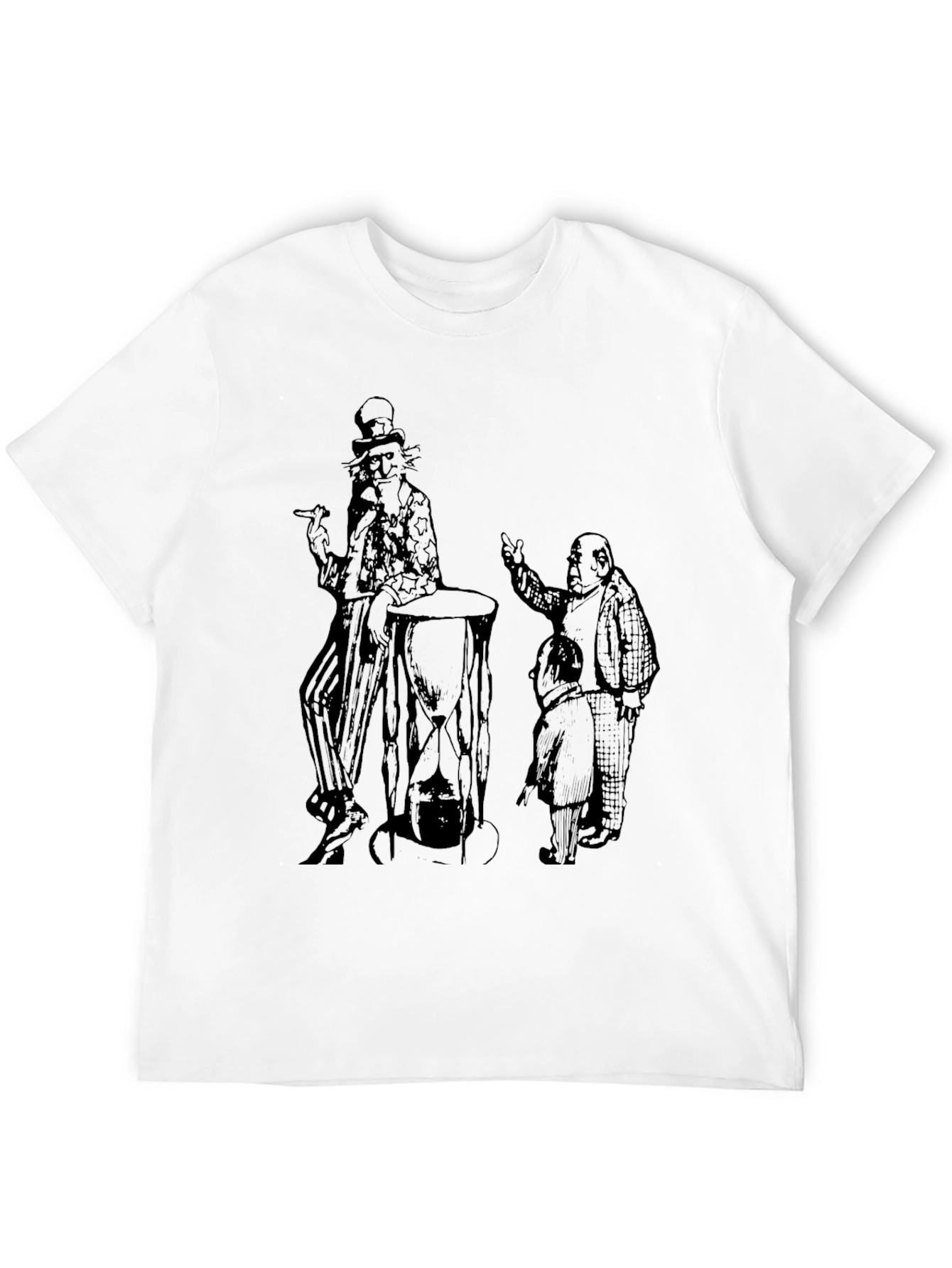 Intriguing Graphic Print Black T-Shirt