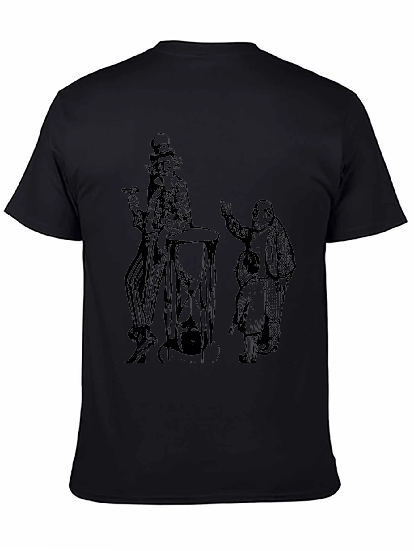 Intriguing Graphic Print Black T-Shirt