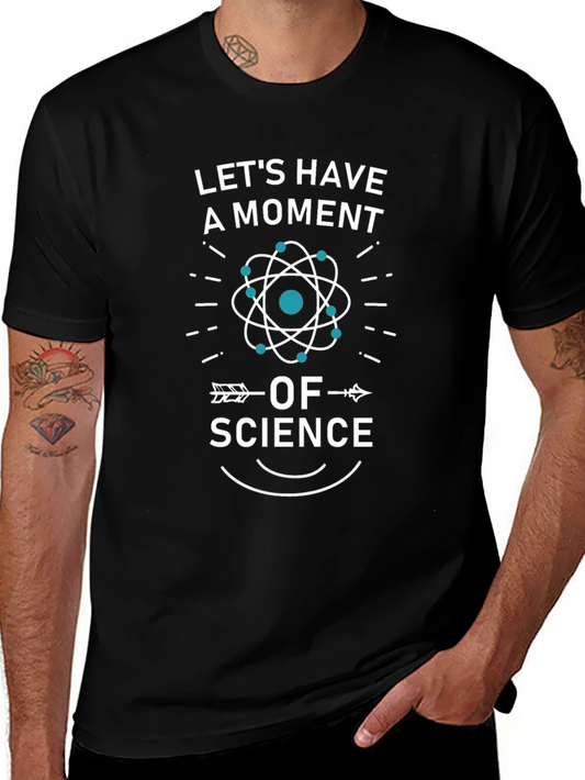 Lets Have a Moment of Science Black Graphic Tee