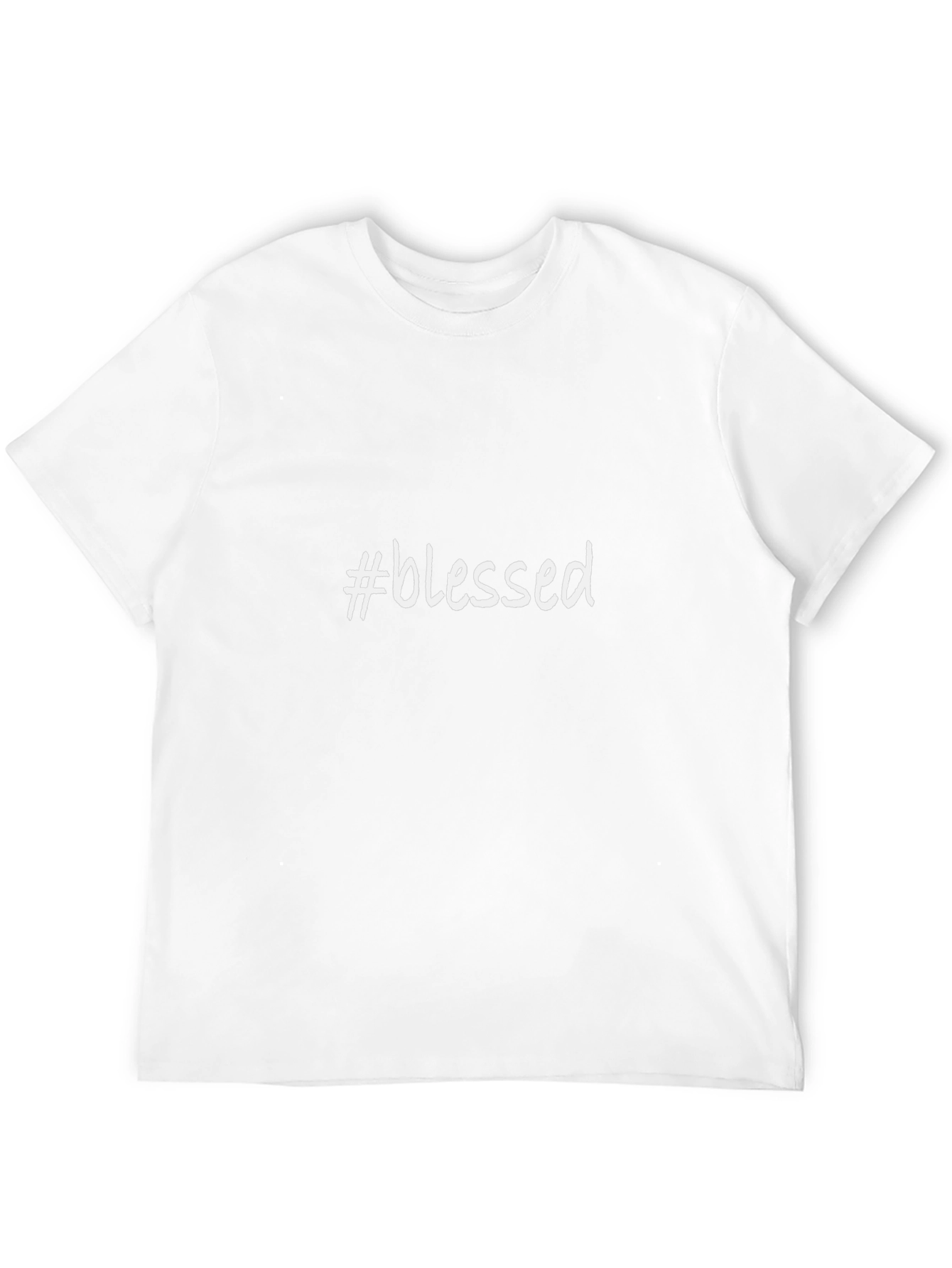 #Blessed Graphic T-Shirt - Black Casual Style