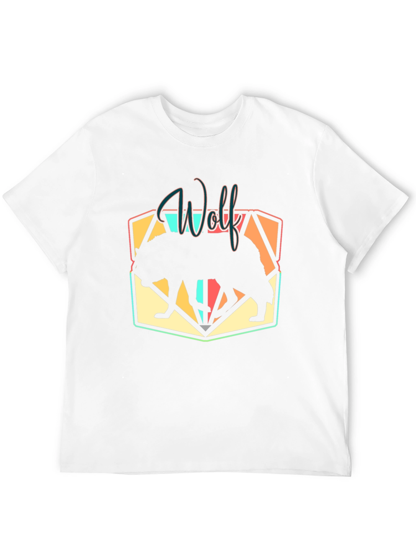 Wolf Silhouette Graphic Black T-Shirt