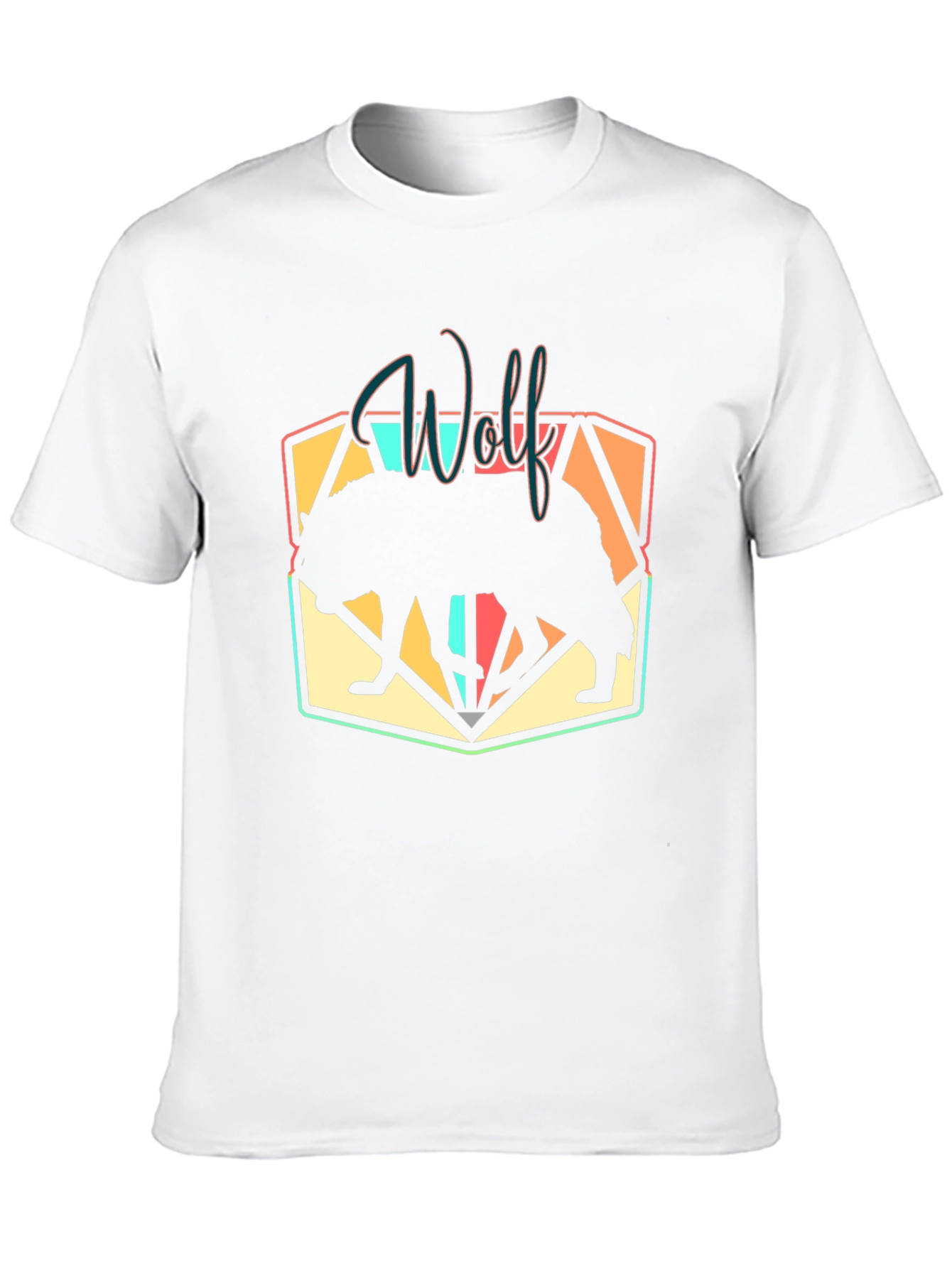 Wolf Silhouette Graphic Black T-Shirt