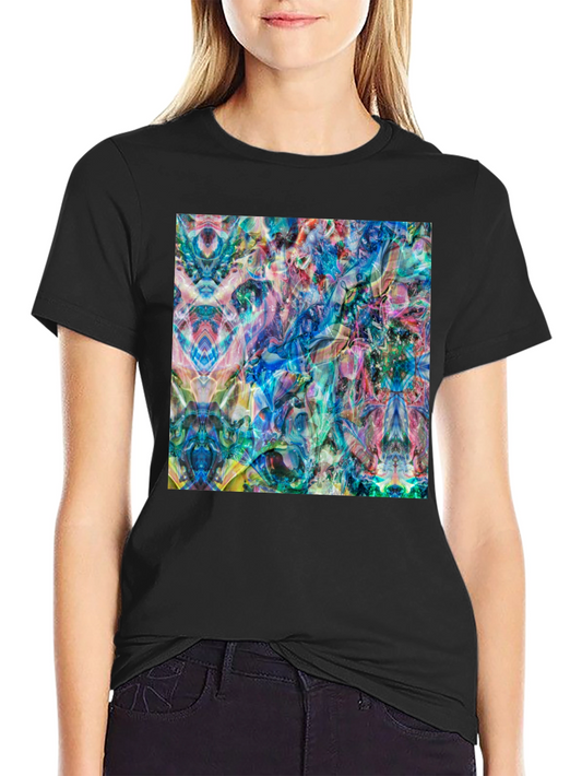Abstract Art Tee - Vibrant Graphic Print T-Shirt