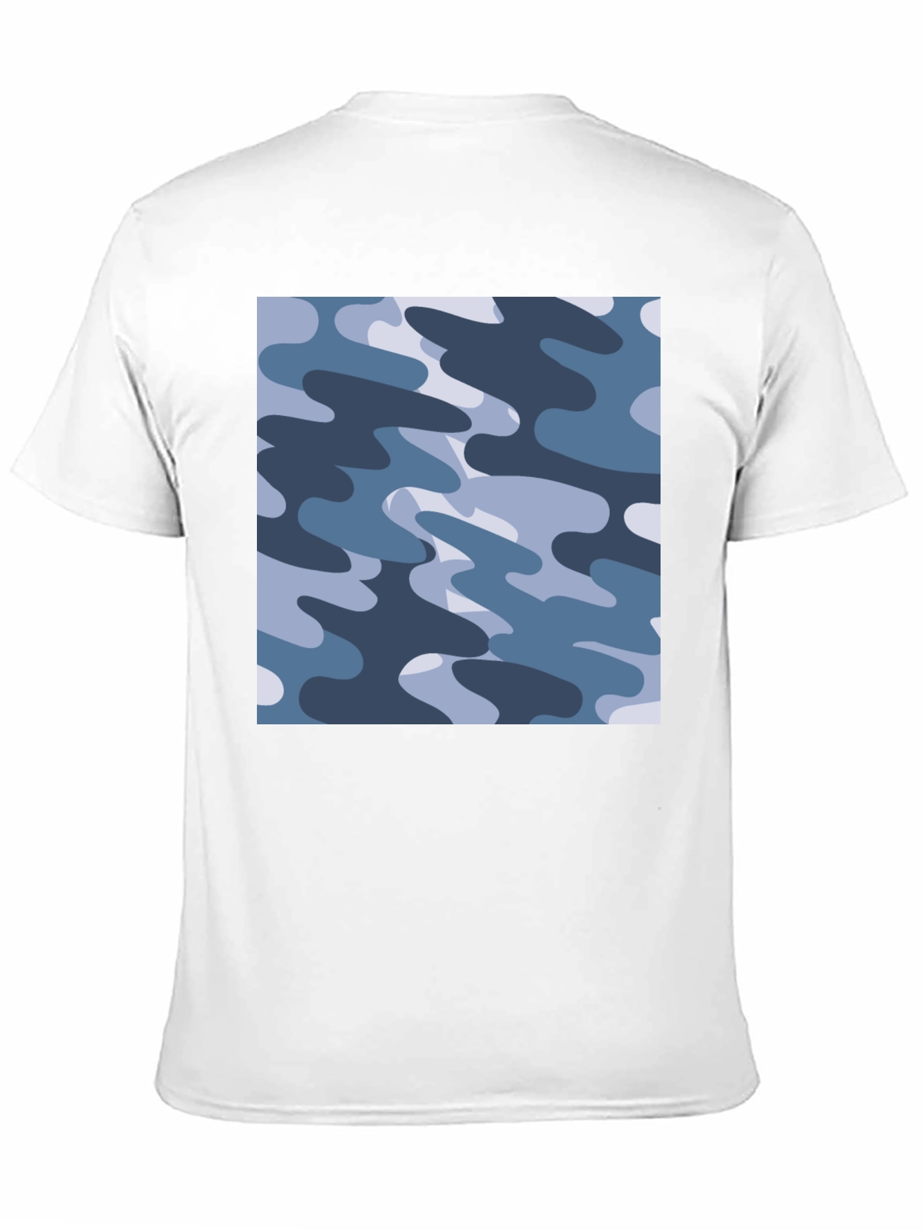 Mens Black Camouflage Print T-Shirt