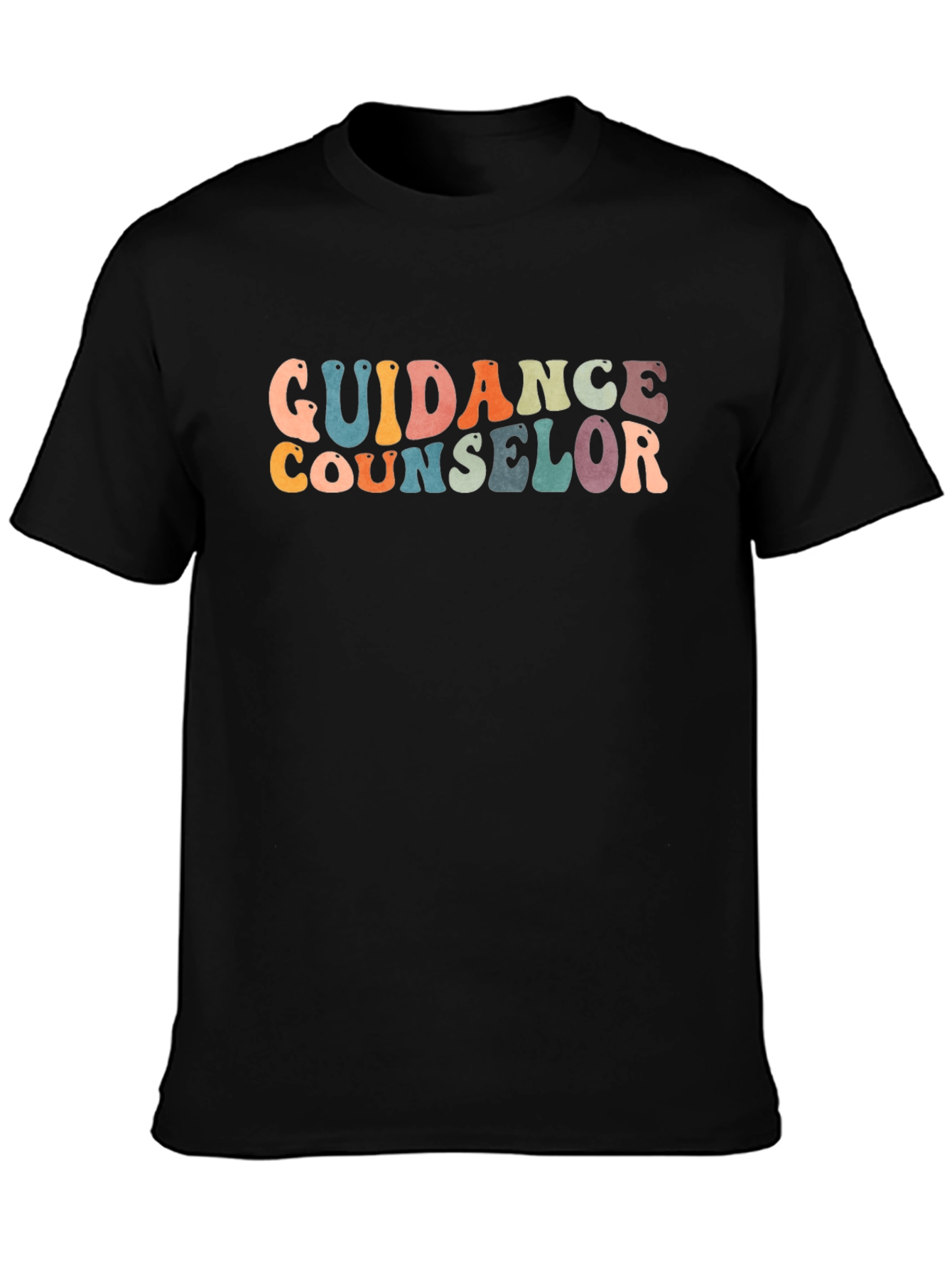 Guidance Counselor Retro Style Black T-Shirt