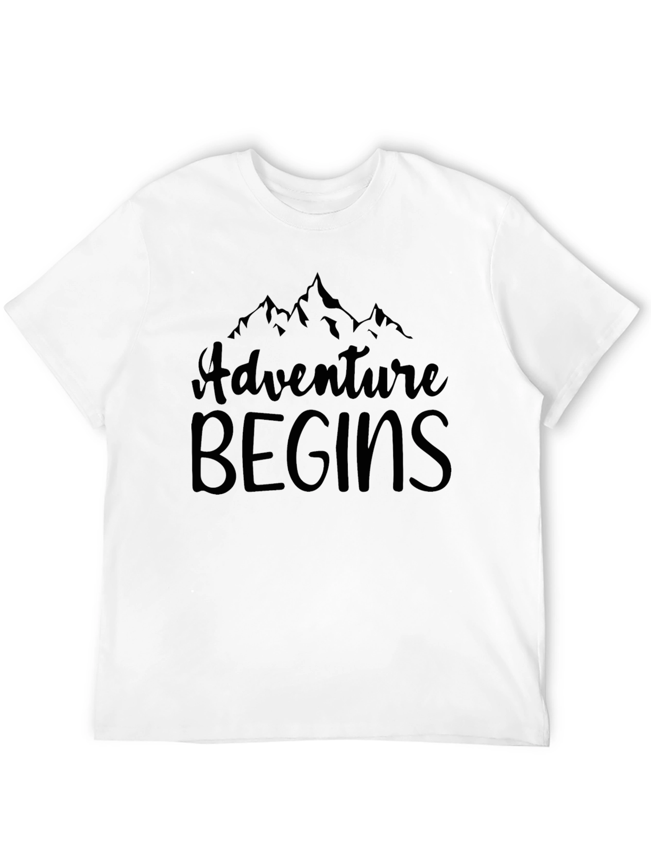 Adventure Begins Graphic Tee - Black T-Shirt
