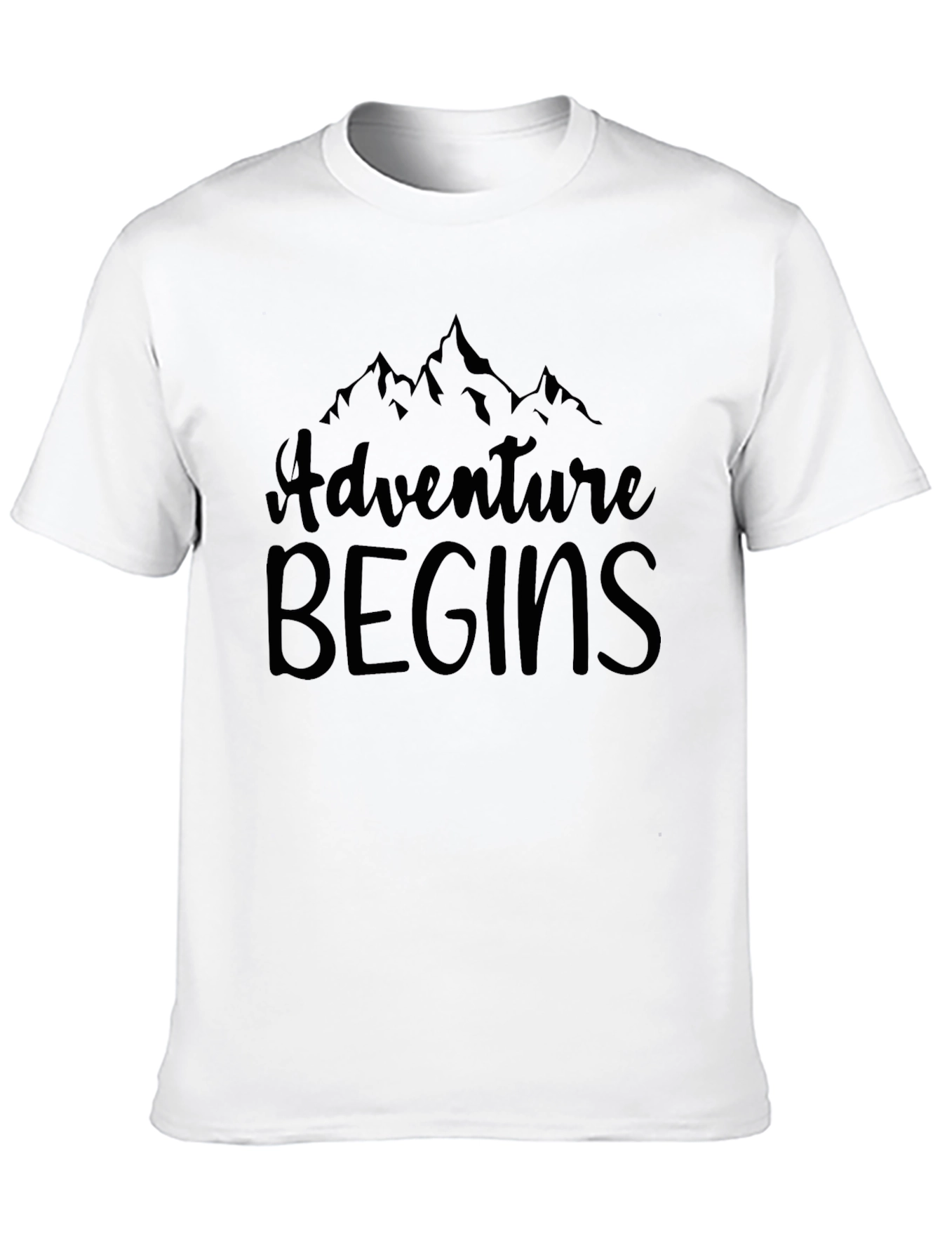 Adventure Begins Graphic Tee - Black T-Shirt