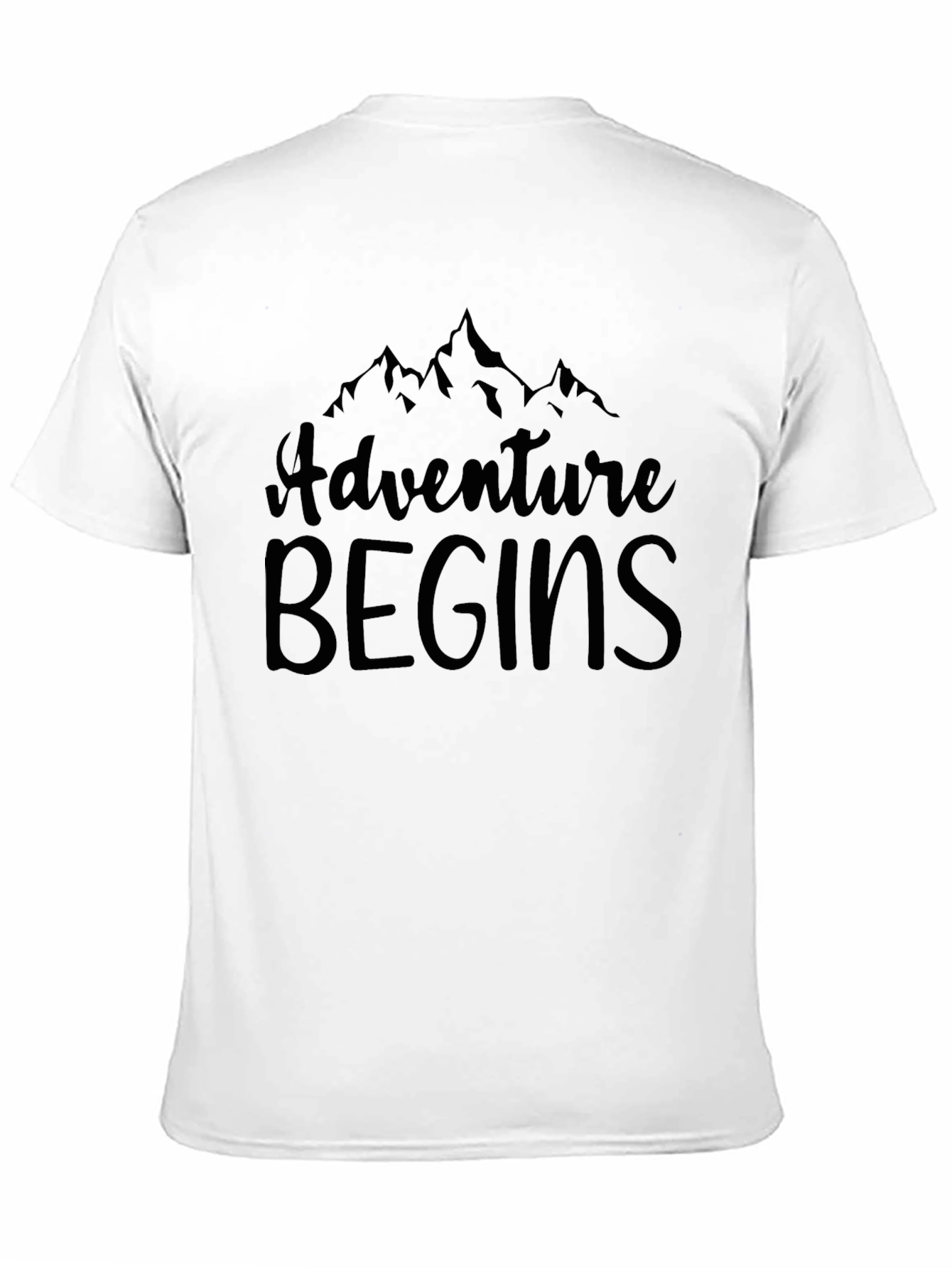 Adventure Begins Graphic Tee - Black T-Shirt