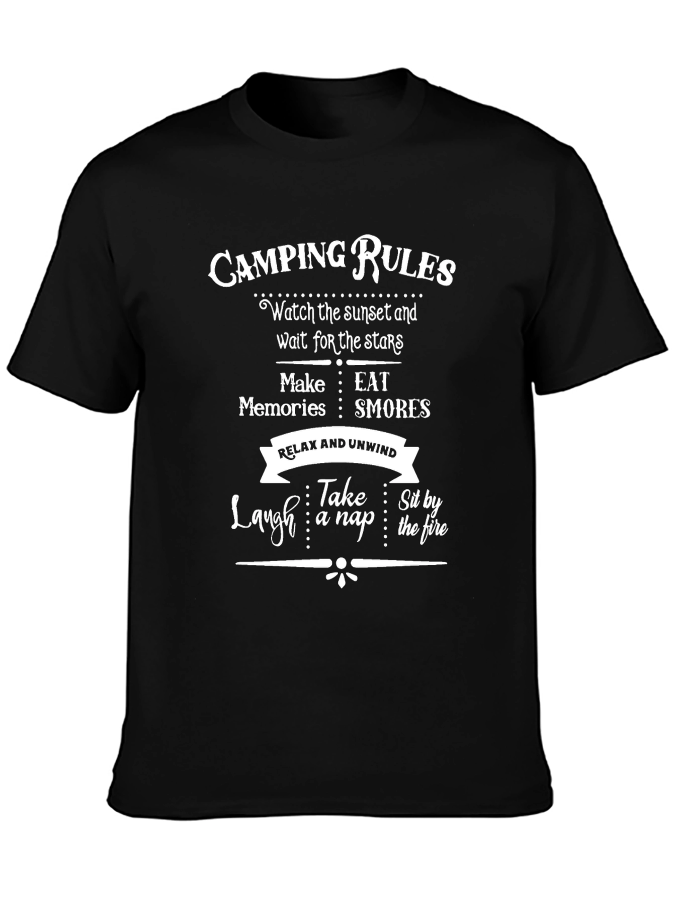 Camping Rules Graphic T-Shirt