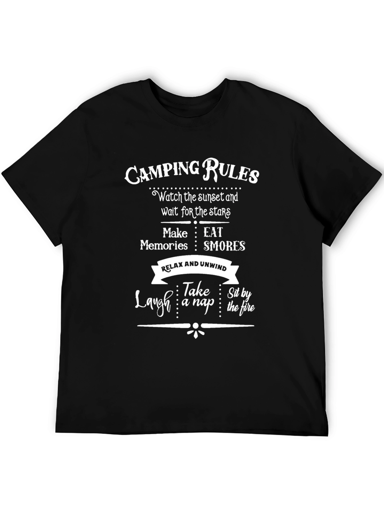 Camping Rules Graphic T-Shirt