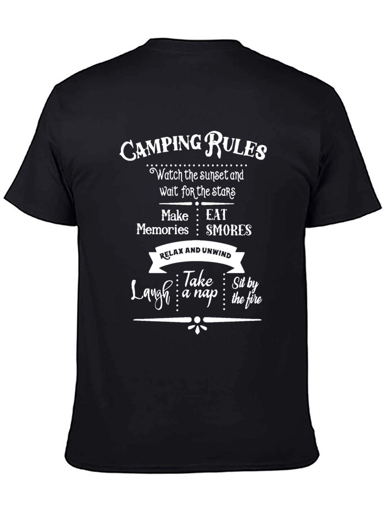 Camping Rules Graphic T-Shirt