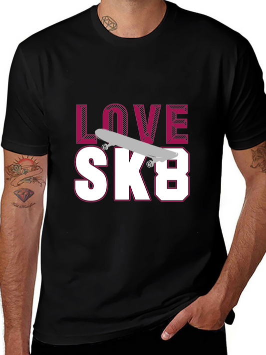 Love SK8 T-Shirt - Skateboarding Apparel