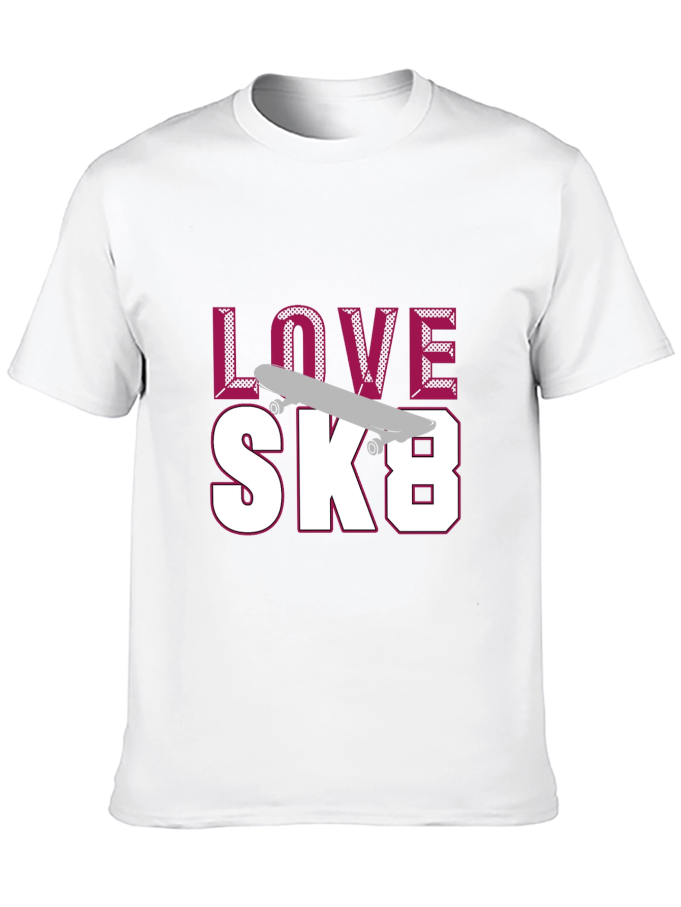 Love SK8 T-Shirt - Skateboarding Apparel