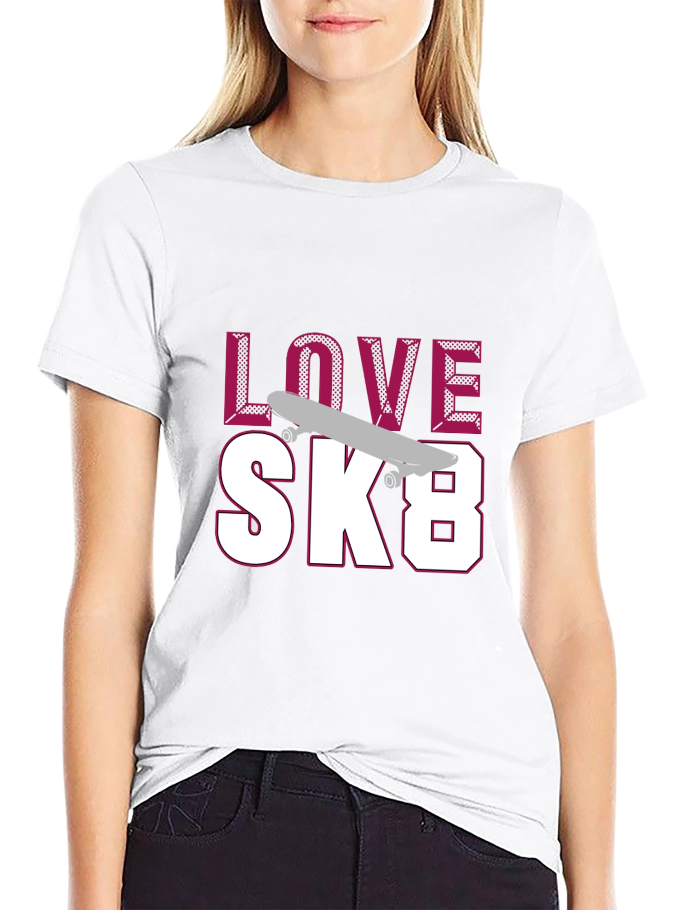 Love SK8 T-Shirt - Skateboarding Apparel