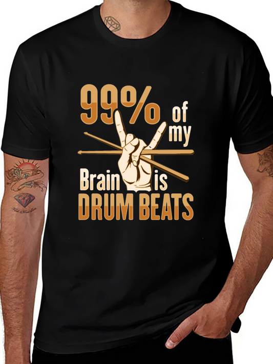 99% Drum Beats T-Shirt - Rock Music Tee