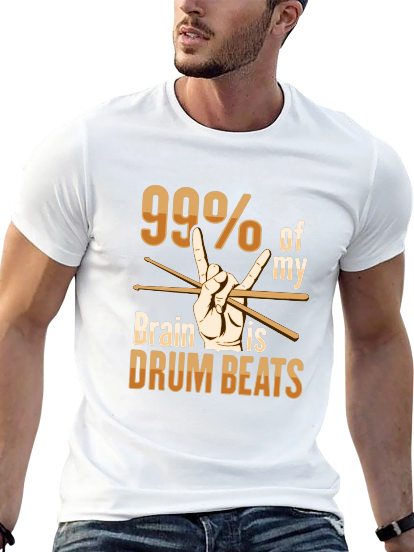 99% Drum Beats T-Shirt - Rock Music Tee