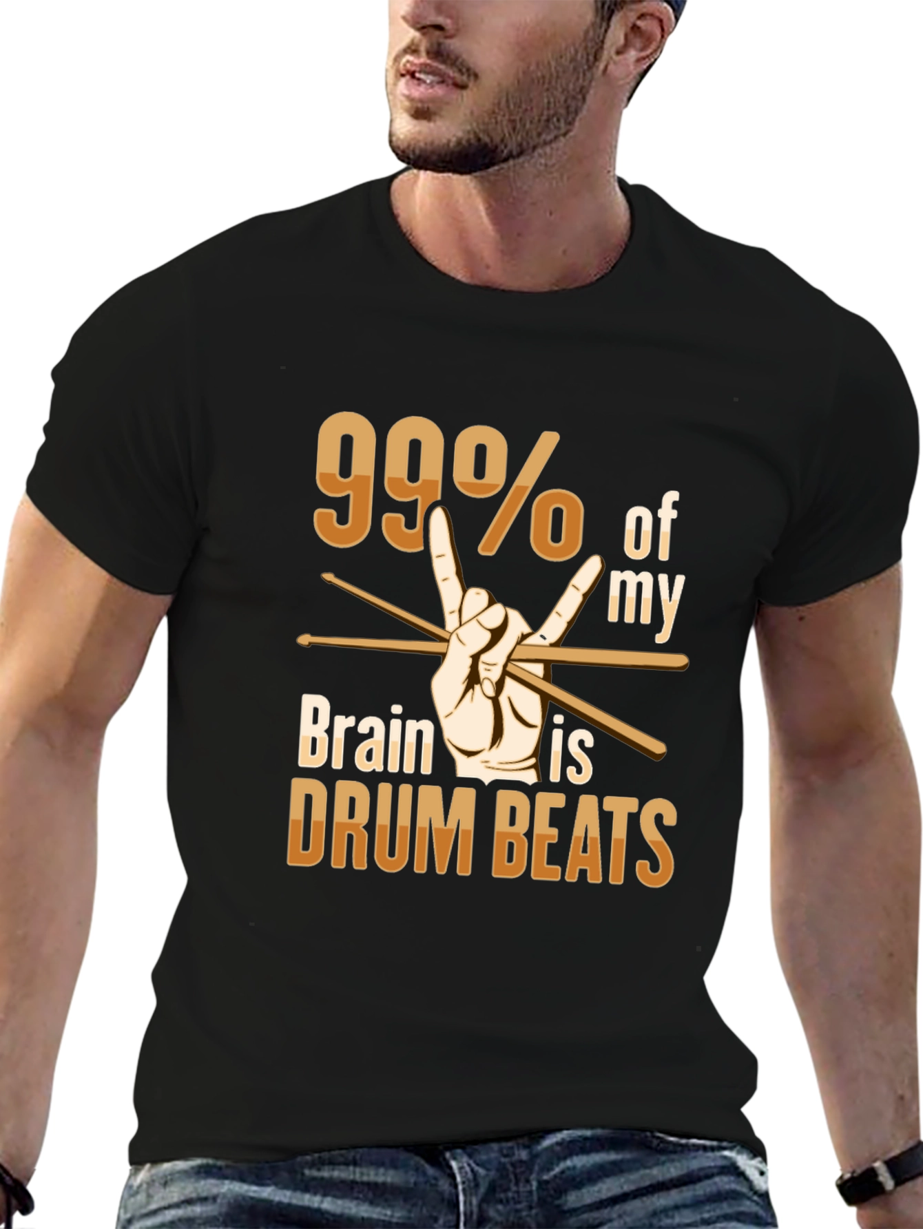 99% Drum Beats T-Shirt - Rock Music Tee