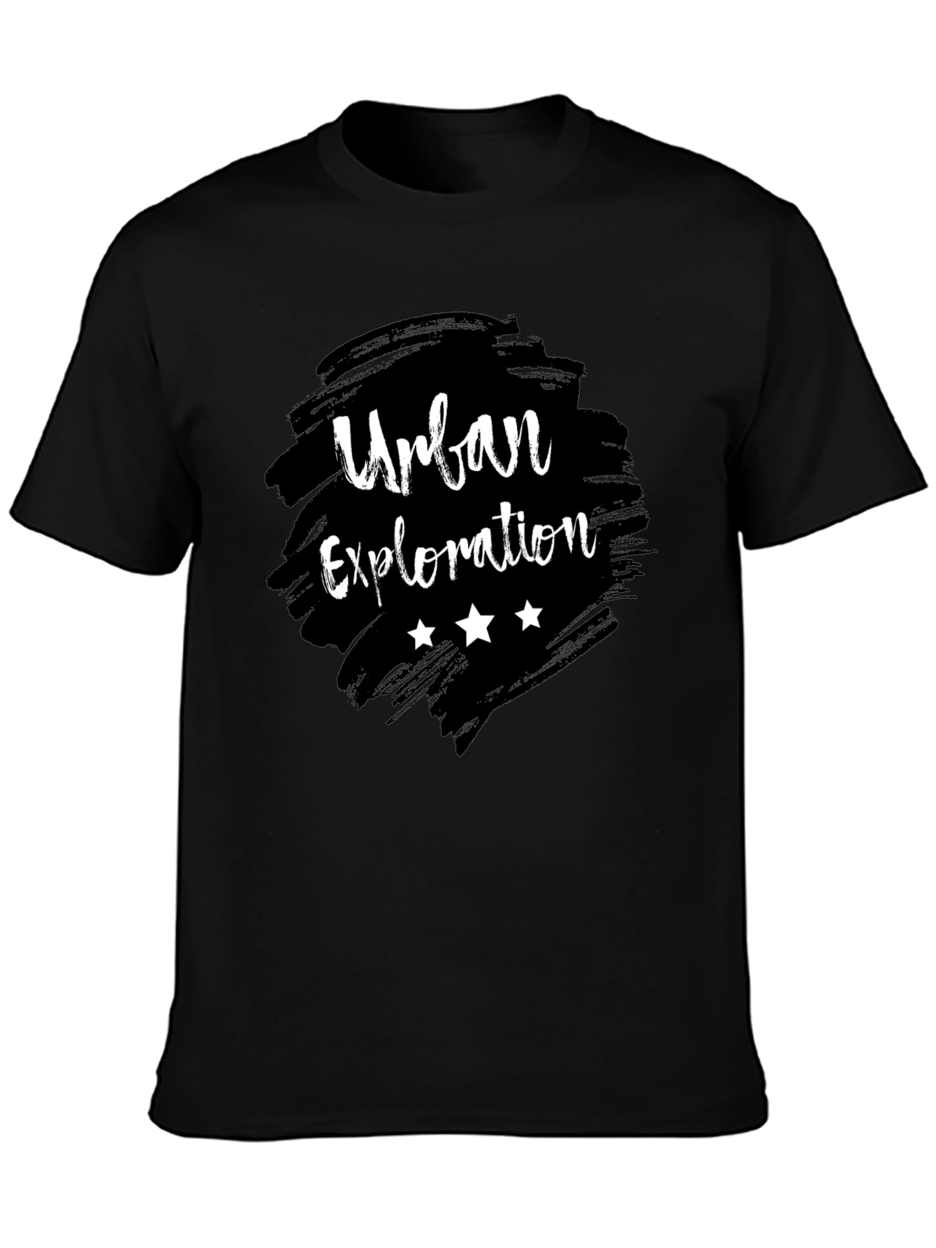 Urban Exploration Black Graphic Tee