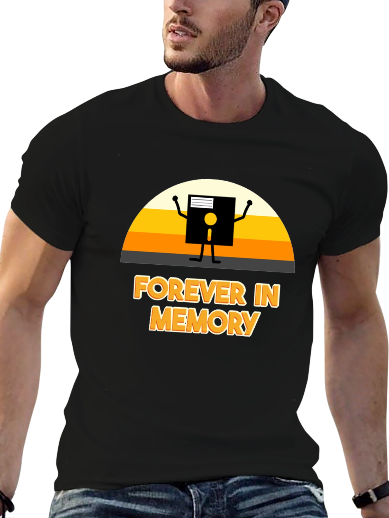 Forever in Memory Floppy Disk Graphic Tee