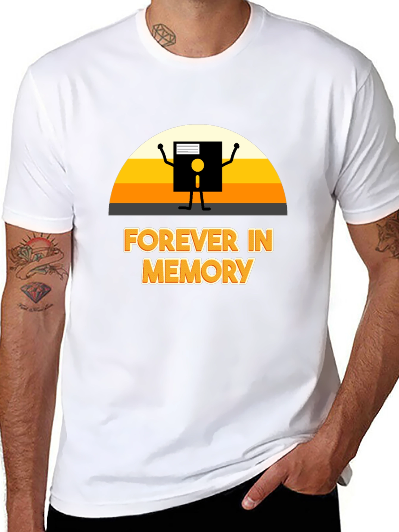 Forever in Memory Floppy Disk Graphic Tee
