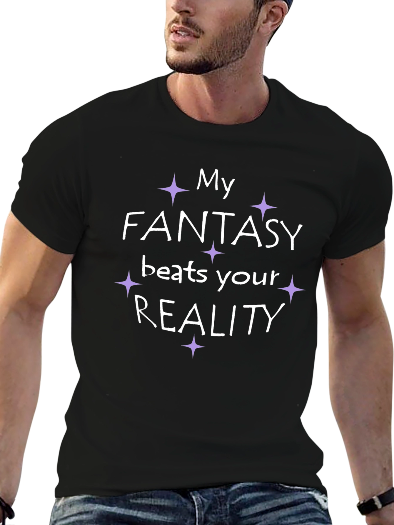 Fantasy Beats Reality Graphic Tee