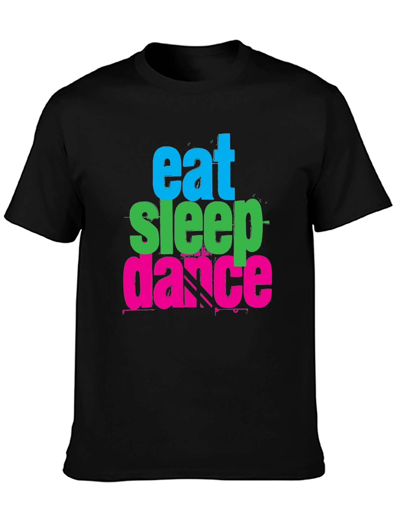 Eat Sleep Dance Graphic Tee - Black Cotton T-Shirt