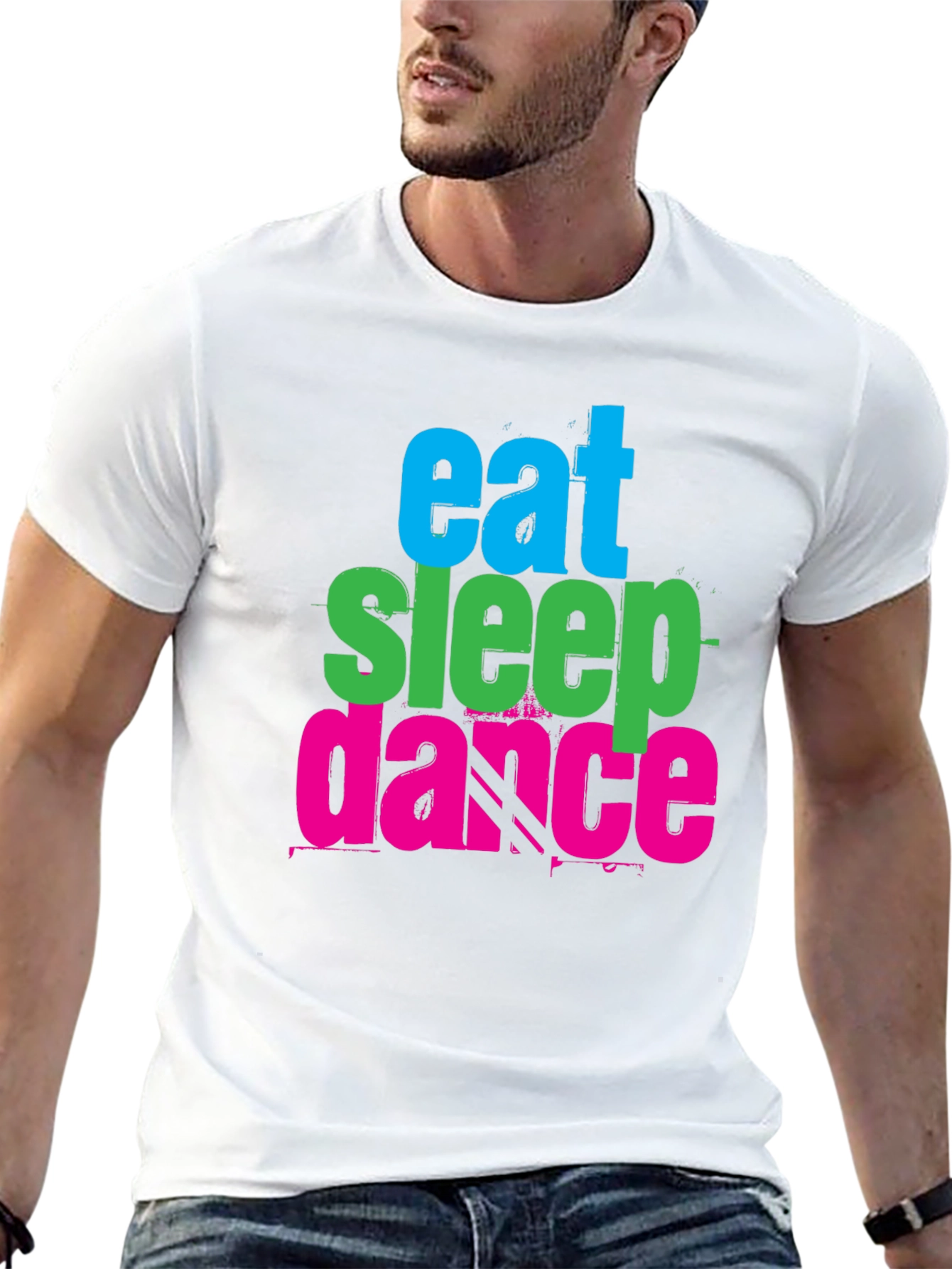 Eat Sleep Dance Graphic Tee - Black Cotton T-Shirt
