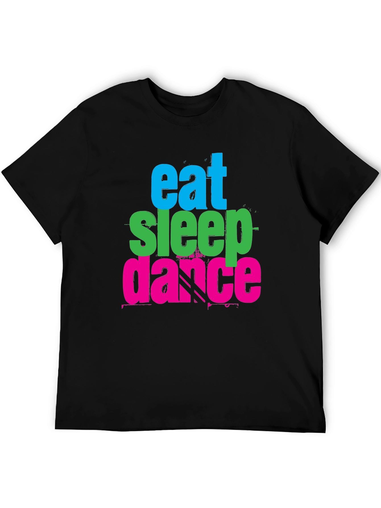 Eat Sleep Dance Graphic Tee - Black Cotton T-Shirt