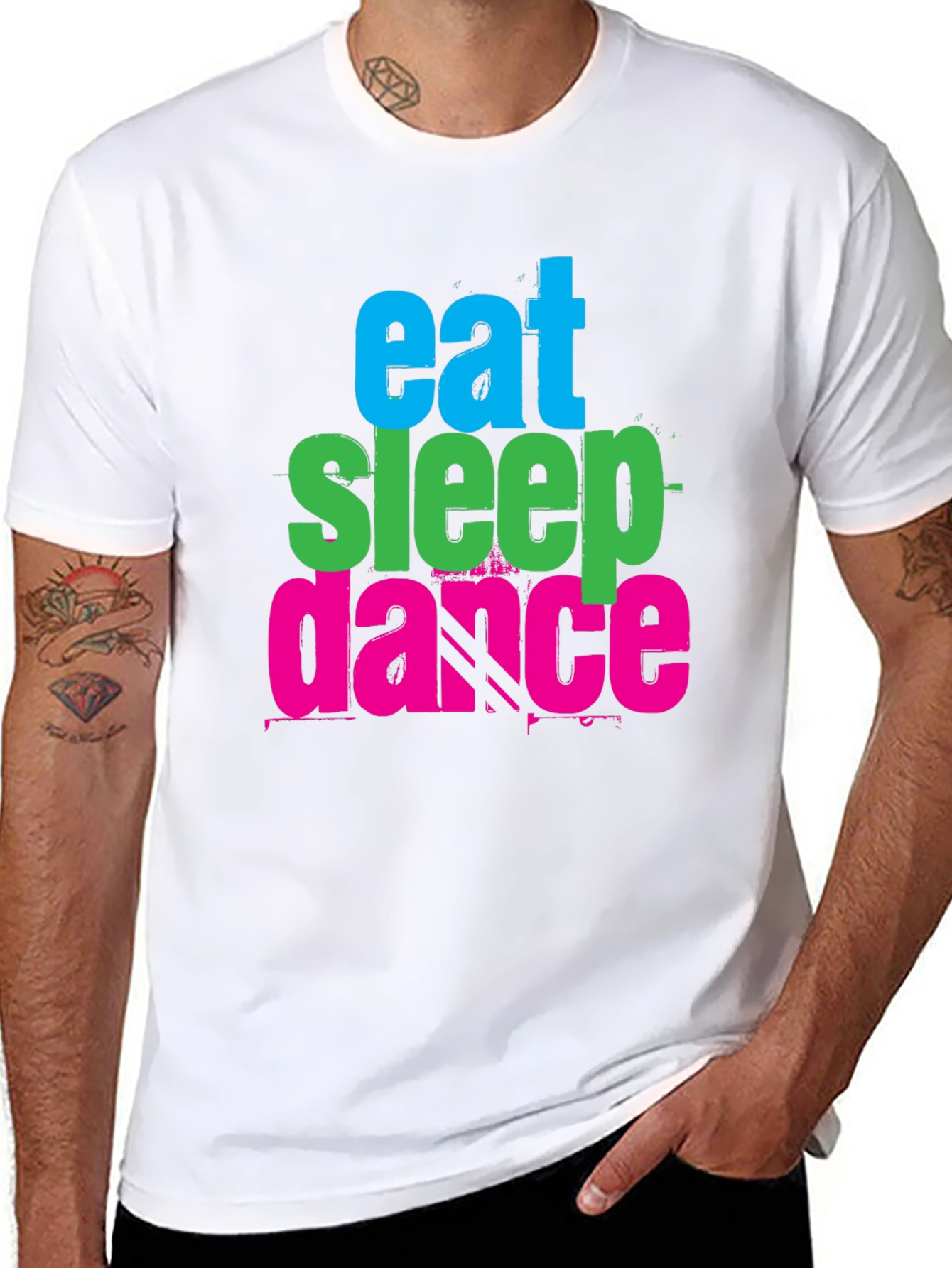 Eat Sleep Dance Graphic Tee - Black Cotton T-Shirt
