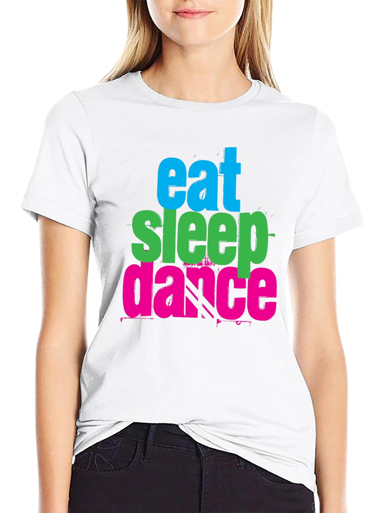 Eat Sleep Dance Graphic Tee - Black Cotton T-Shirt