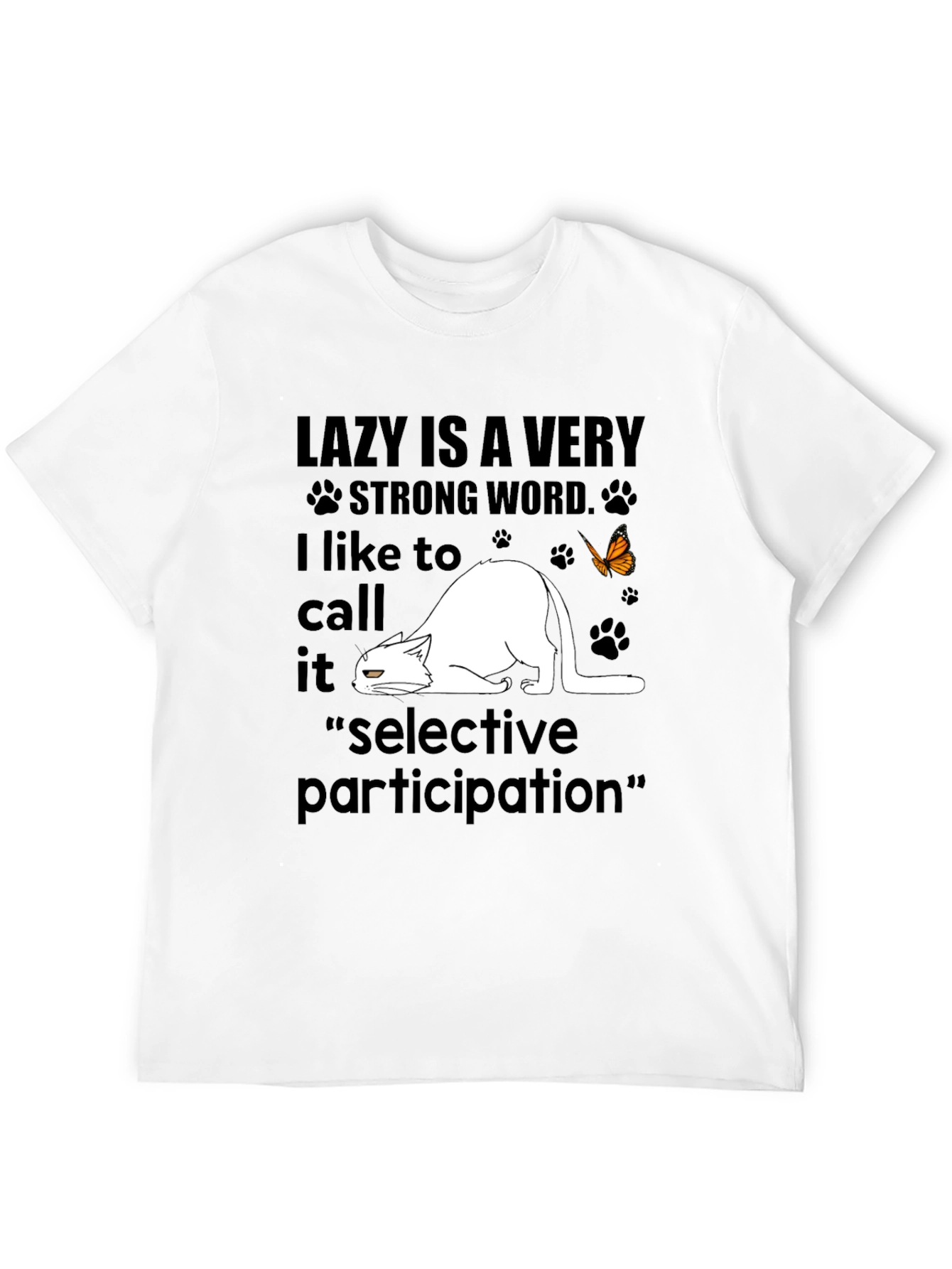 Lazy Cat T-Shirt - Selective Participation Tee