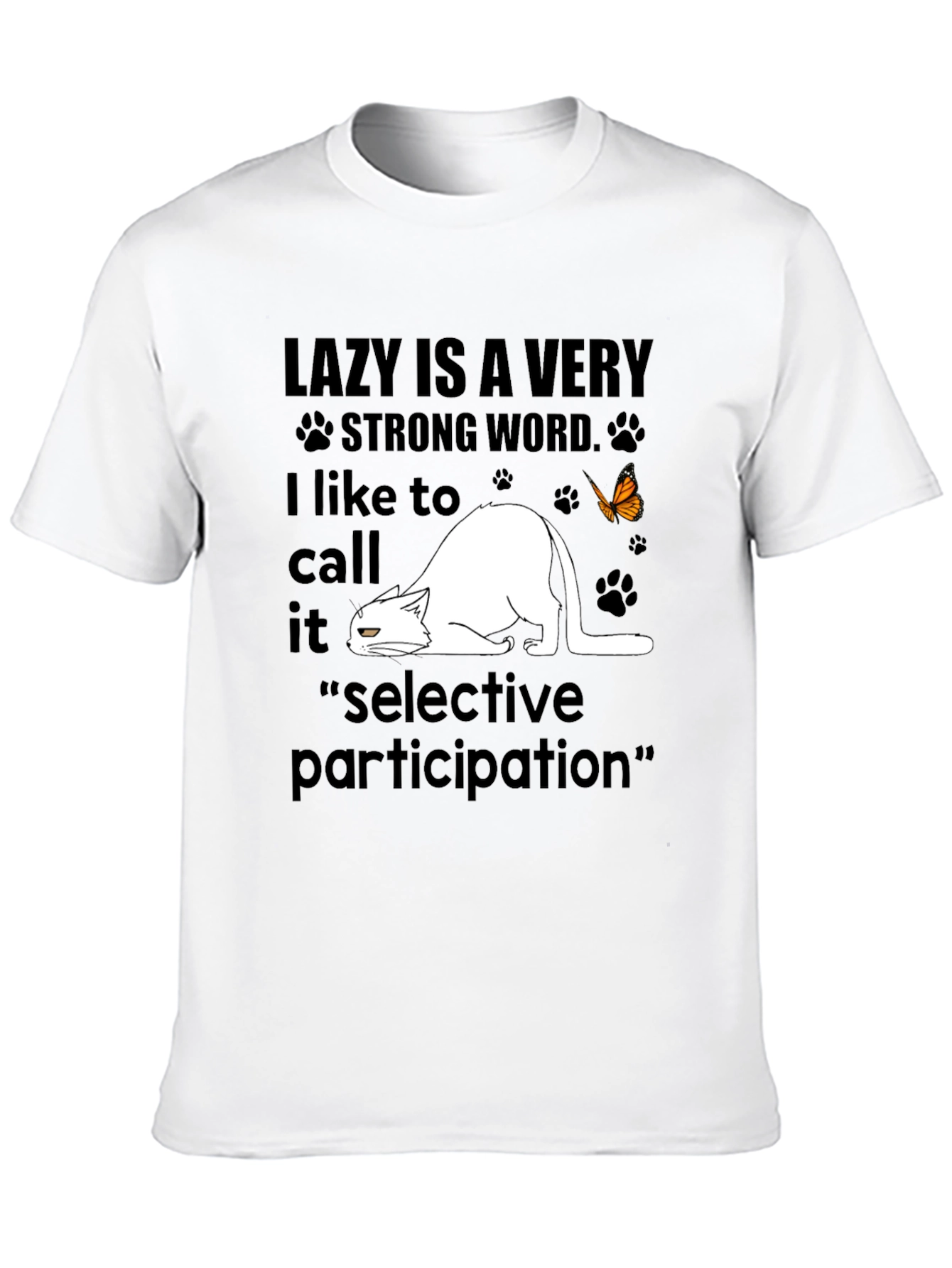 Lazy Cat T-Shirt - Selective Participation Tee