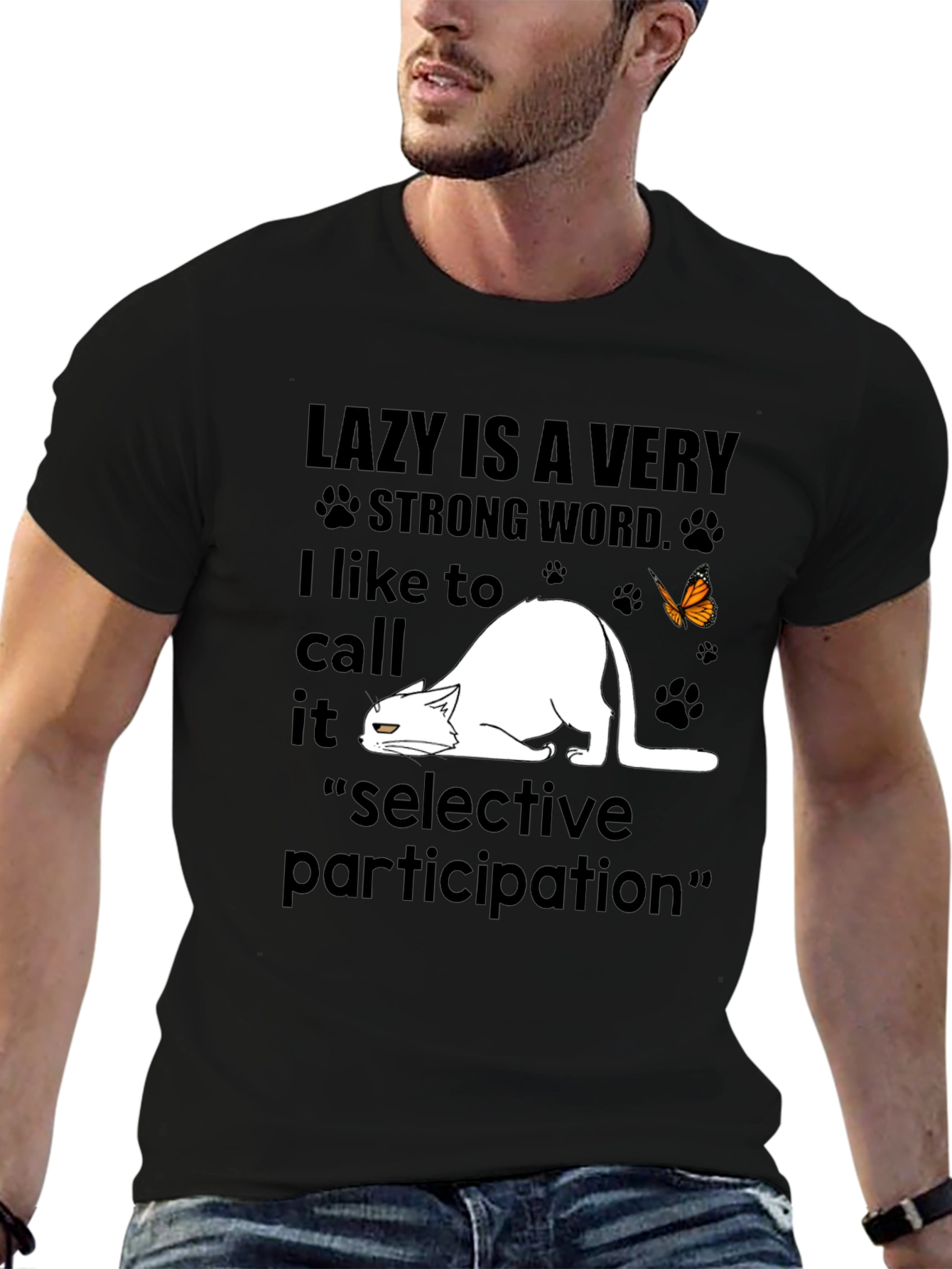 Lazy Cat T-Shirt - Selective Participation Tee