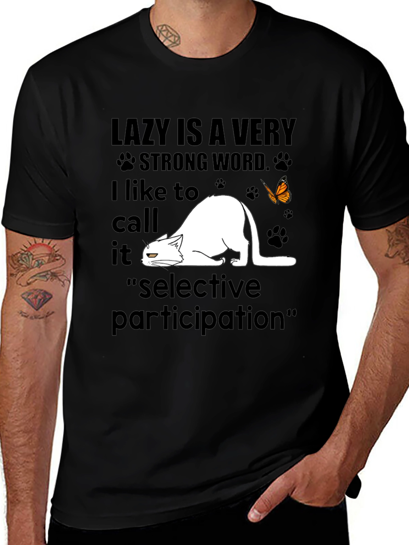 Lazy Cat T-Shirt - Selective Participation Tee