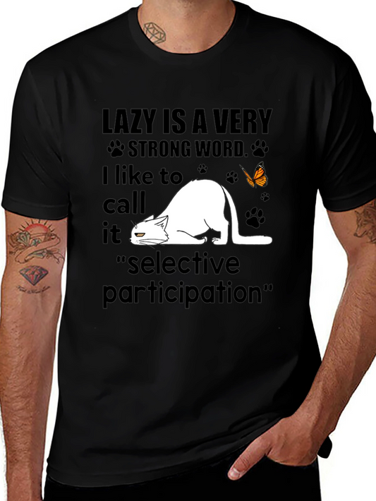 Lazy Cat T-Shirt - Selective Participation Tee