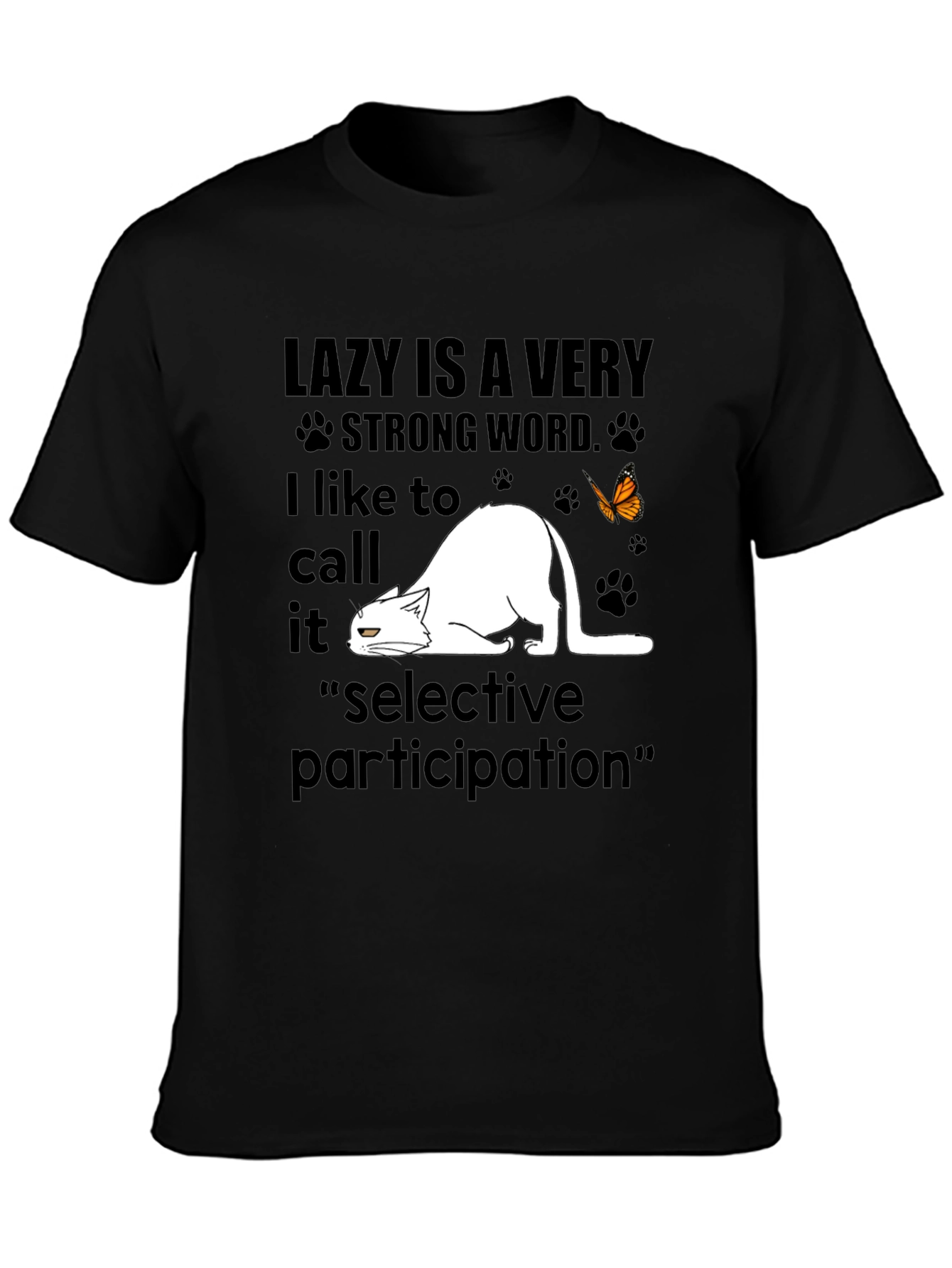 Lazy Cat T-Shirt - Selective Participation Tee