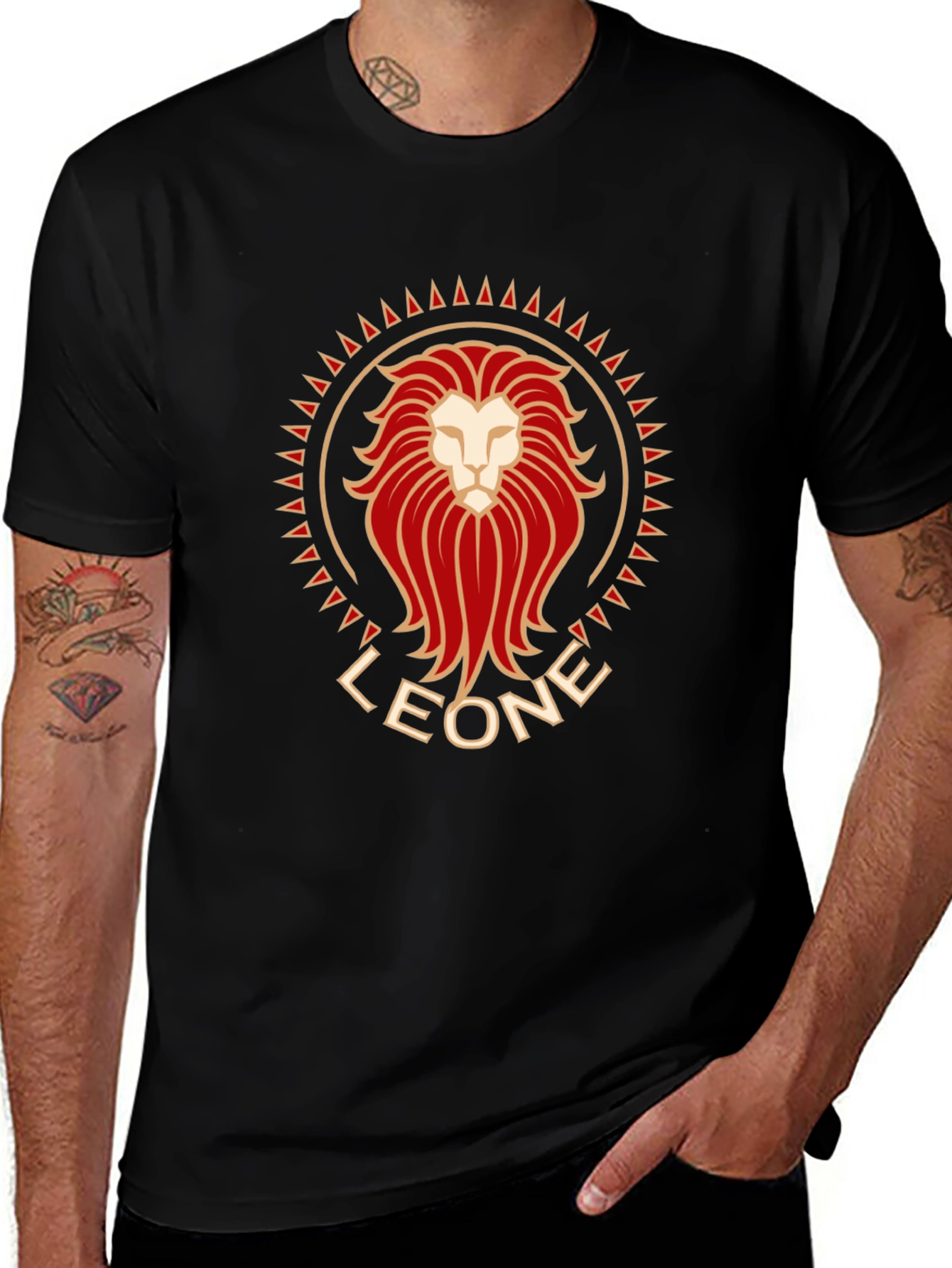 LEONE Graphic Tee - Lion Head Design