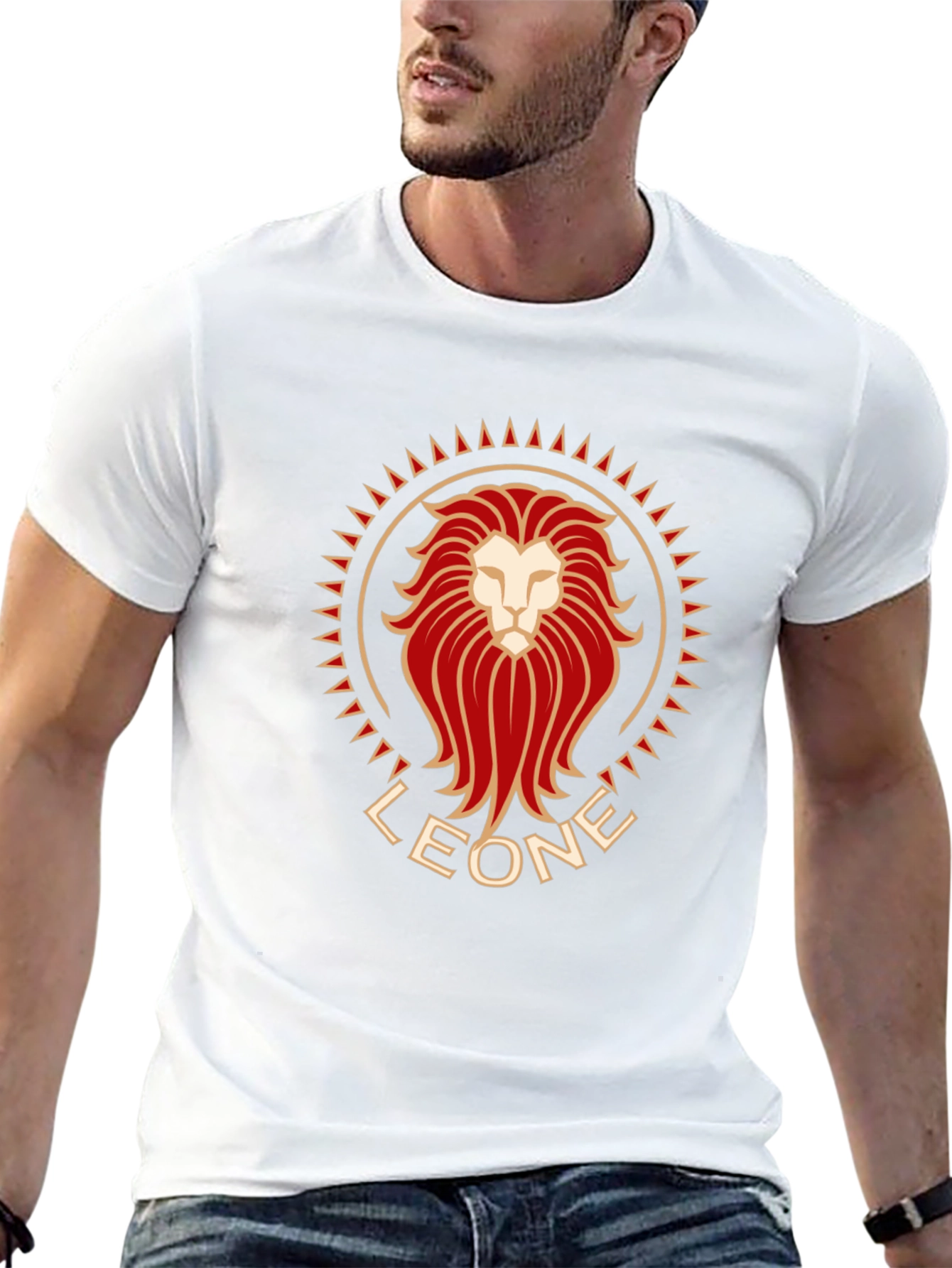 LEONE Graphic Tee - Lion Head Design