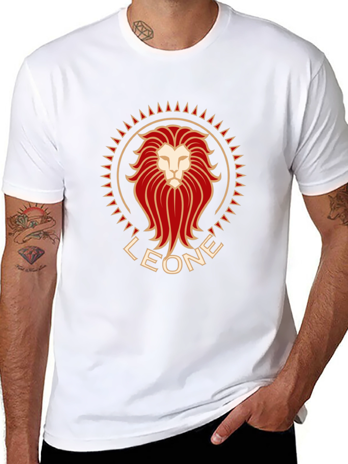 LEONE Graphic Tee - Lion Head Design