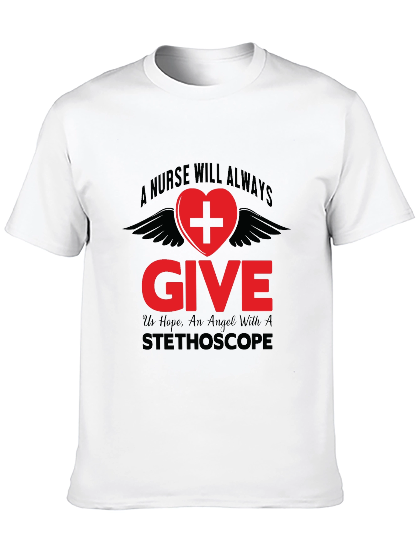 Nurse Angel Graphic T-Shirt - Medical Hero Tee