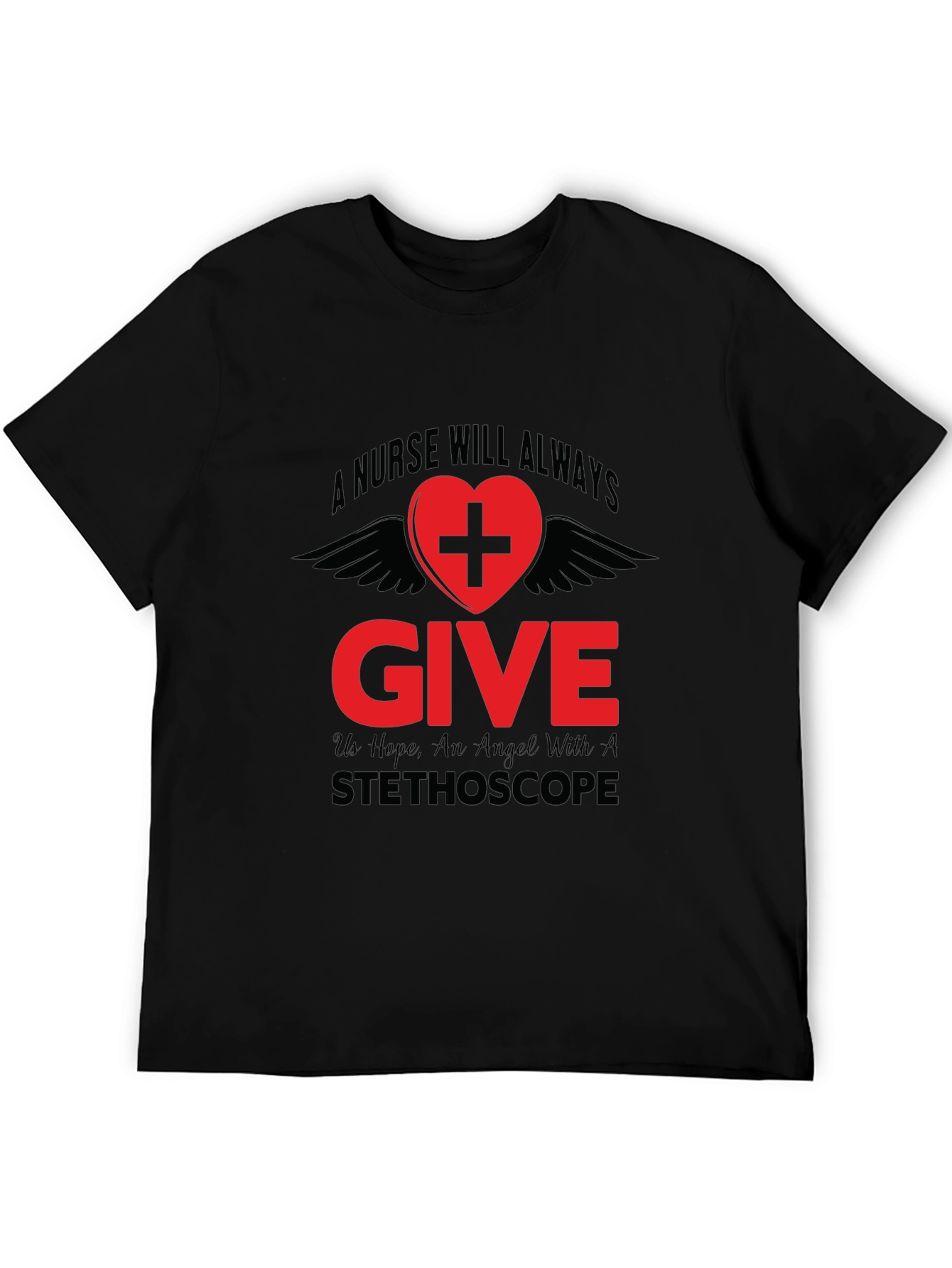Nurse Angel Graphic T-Shirt - Medical Hero Tee