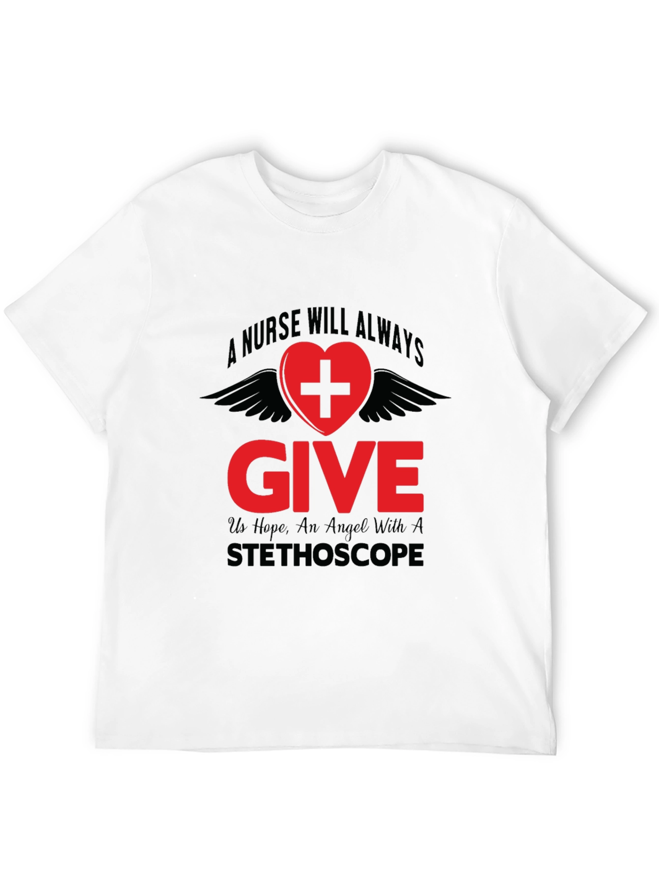 Nurse Angel Graphic T-Shirt - Medical Hero Tee